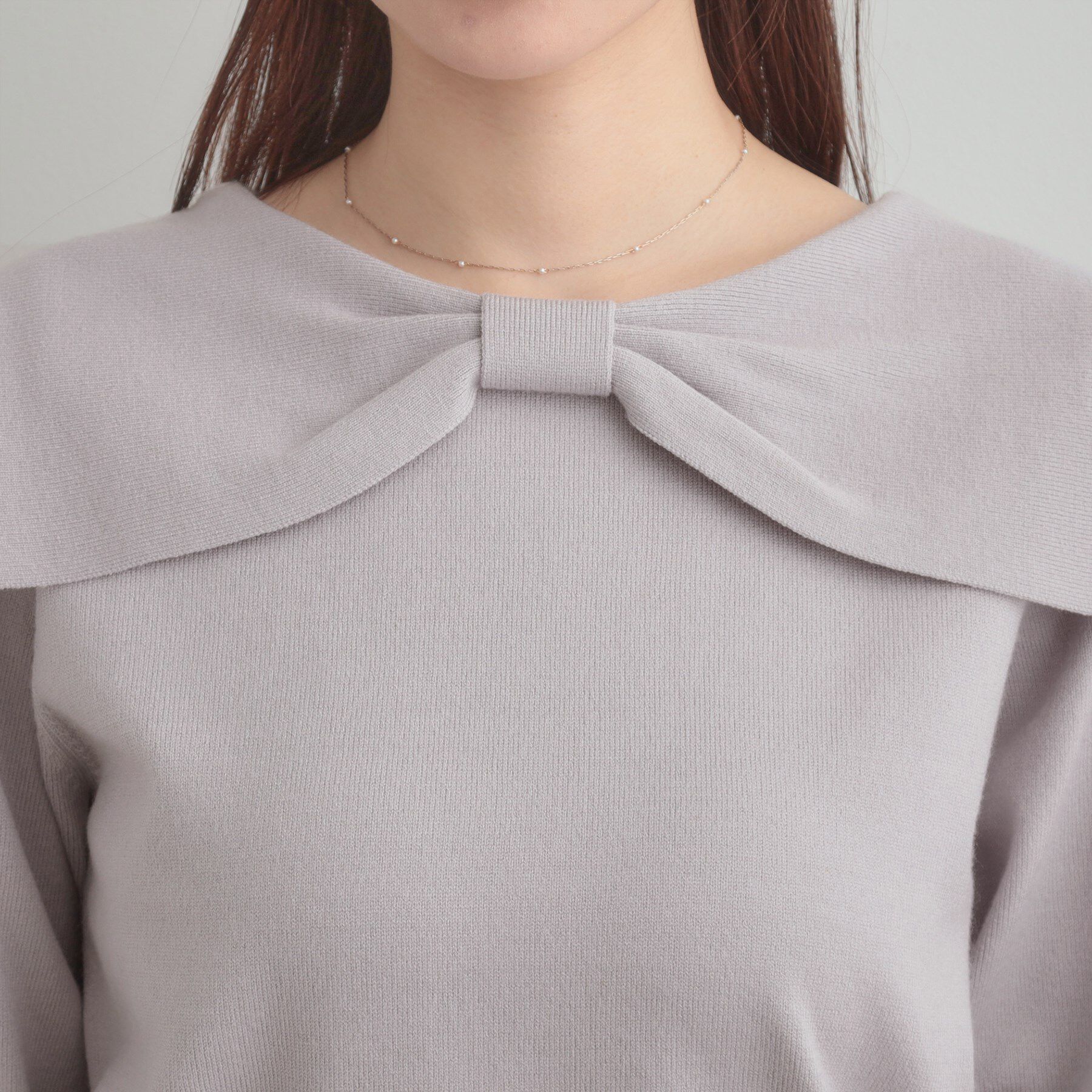 Couture broach「リボンカラーデザインニット」|ニット・セーター|