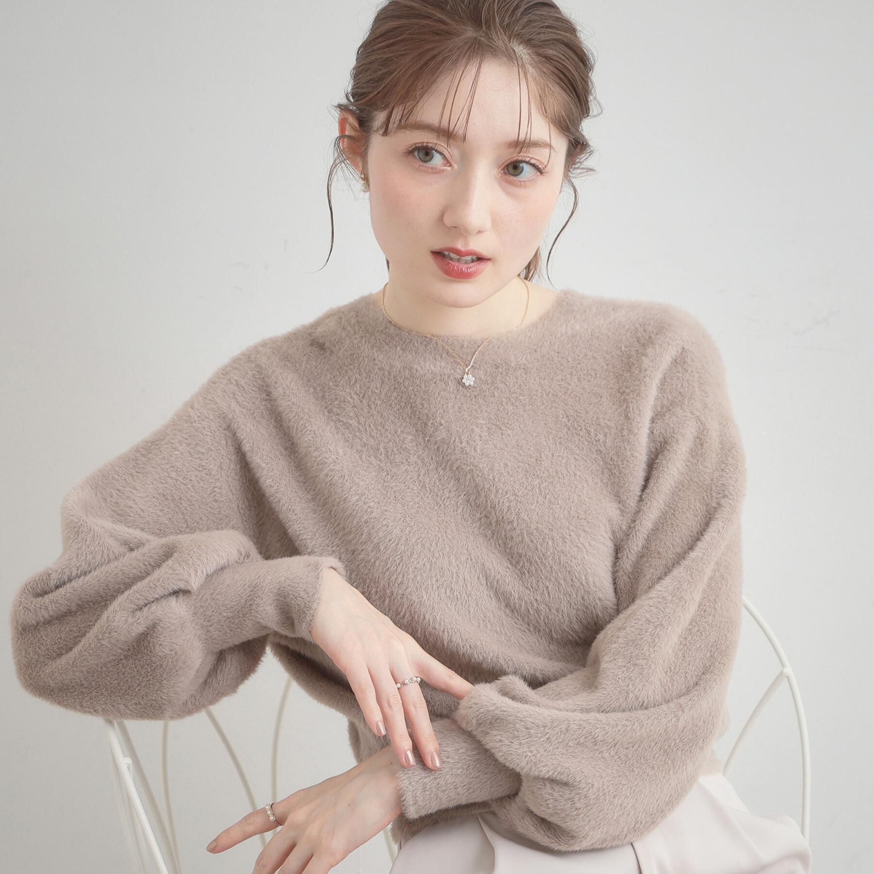 Couture broach「【前後2WAY】Springフェザーカーデトップス」|カーディガン|