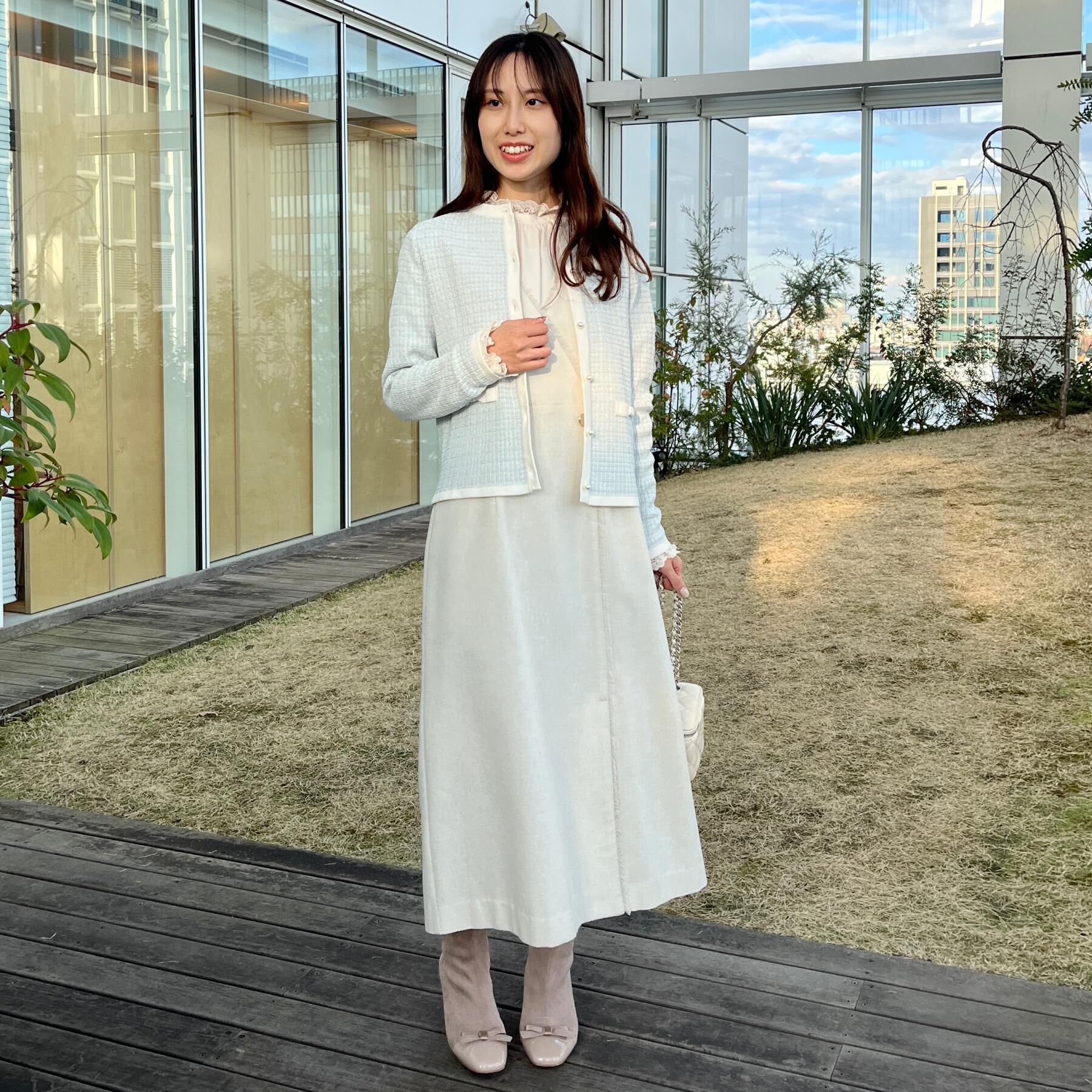 Couture broach「【ハレの日・通勤】ラメツイード ニットカーディガン」|カーディガン|