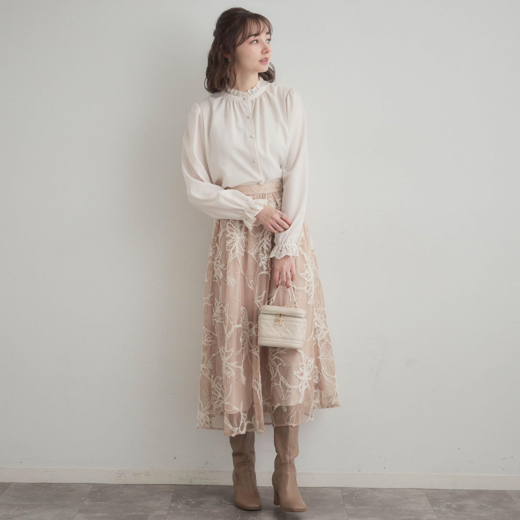 Couture broach「【2WAY・ハレの日・通勤】エンブロレースブラウス」|シャツ・ブラウス|