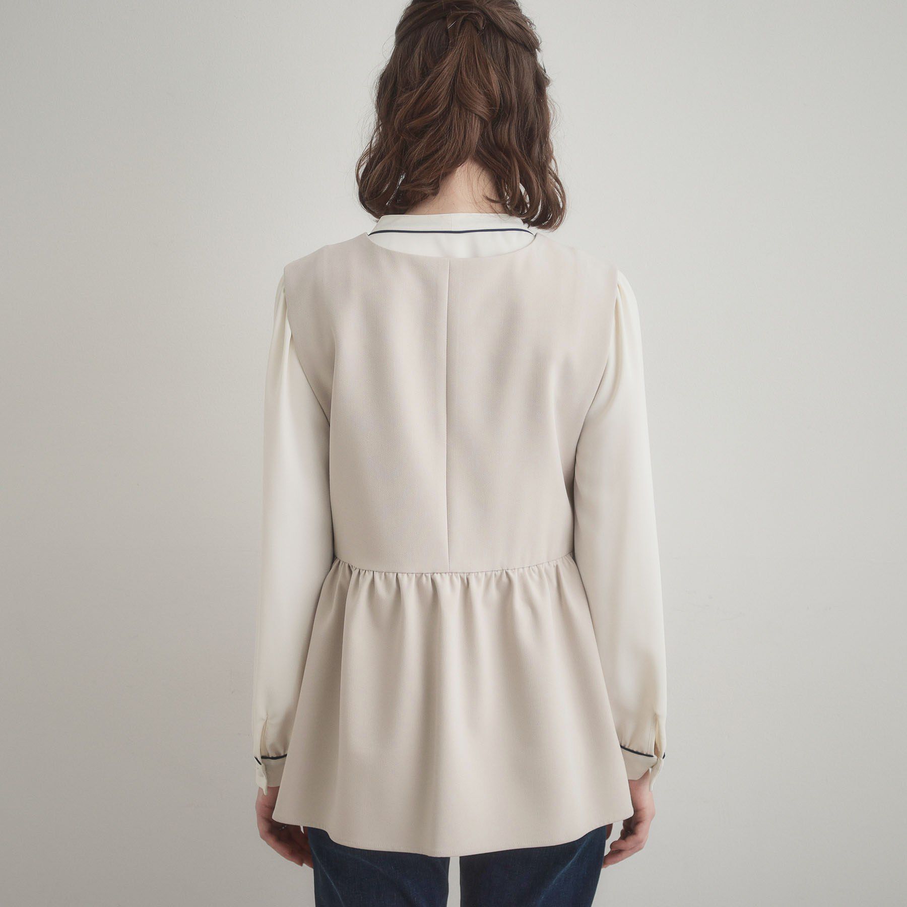 Couture broach「【ハレの日・通勤】TRダブルクロスジレ」|ベスト・ジレ|