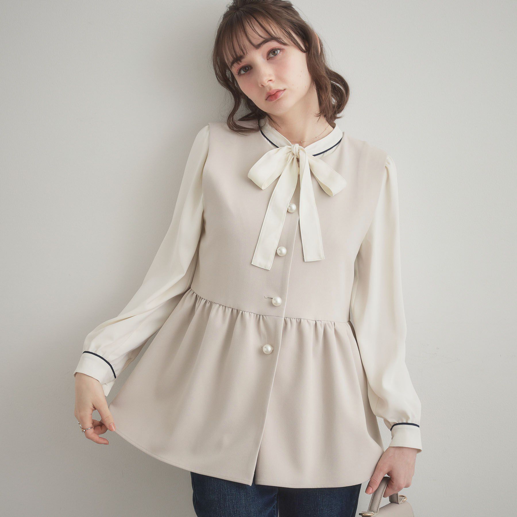 Couture broach「【ハレの日・通勤】TRダブルクロスジレ」|ベスト・ジレ|