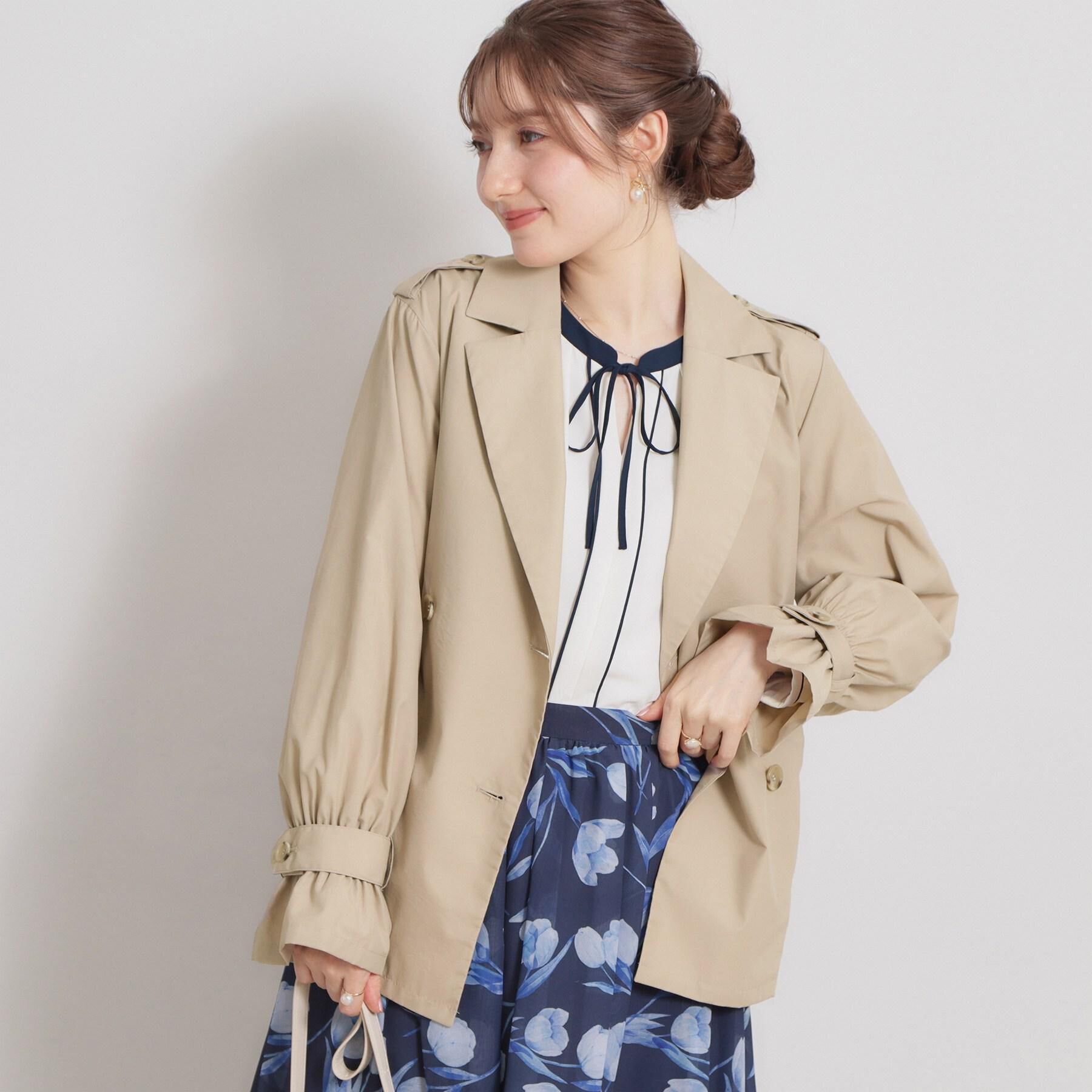 Couture broach「【撥水・洗える】ハーフ トレンチコート」|トレンチコート|
