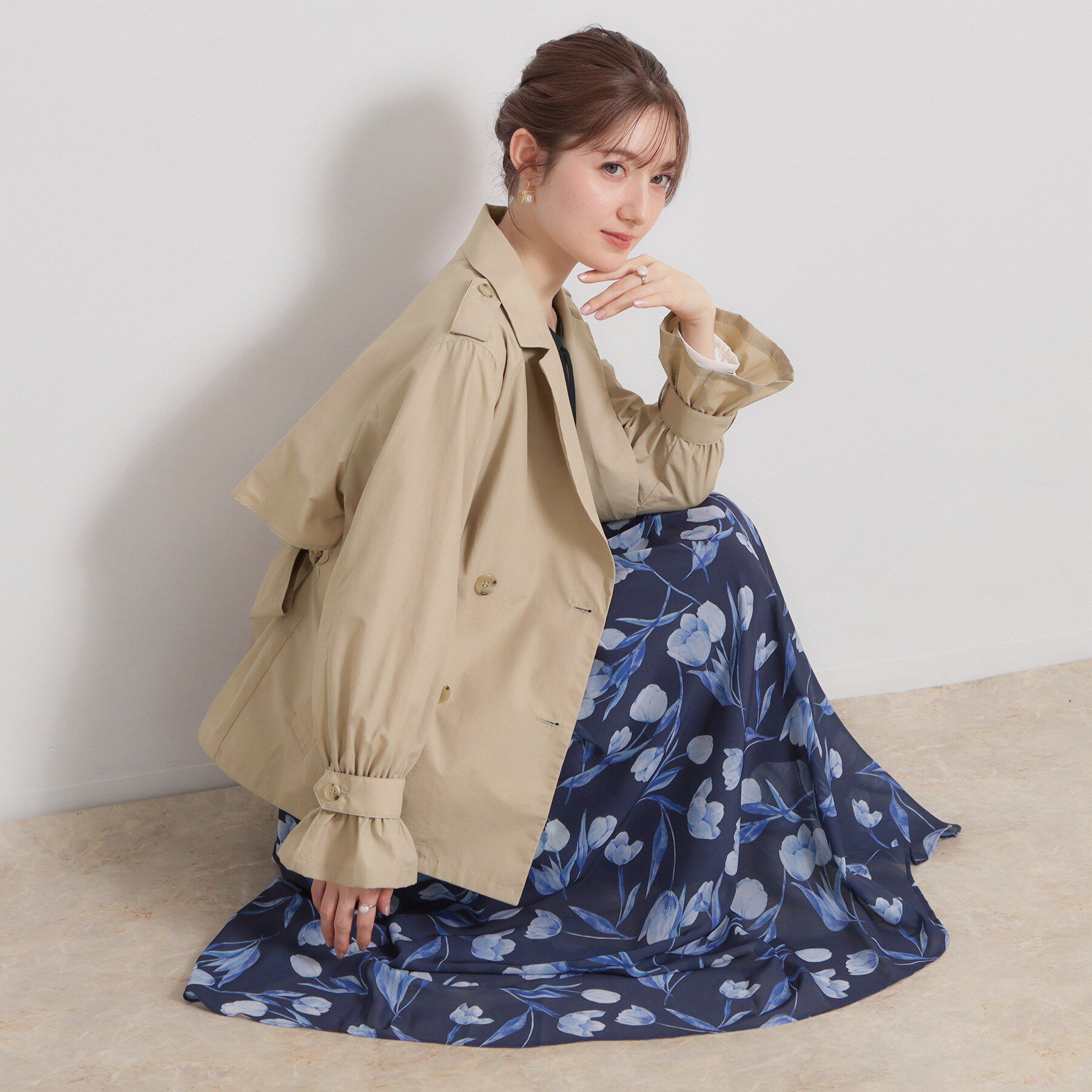 Couture broach「【撥水・洗える】ハーフ トレンチコート」|トレンチコート|