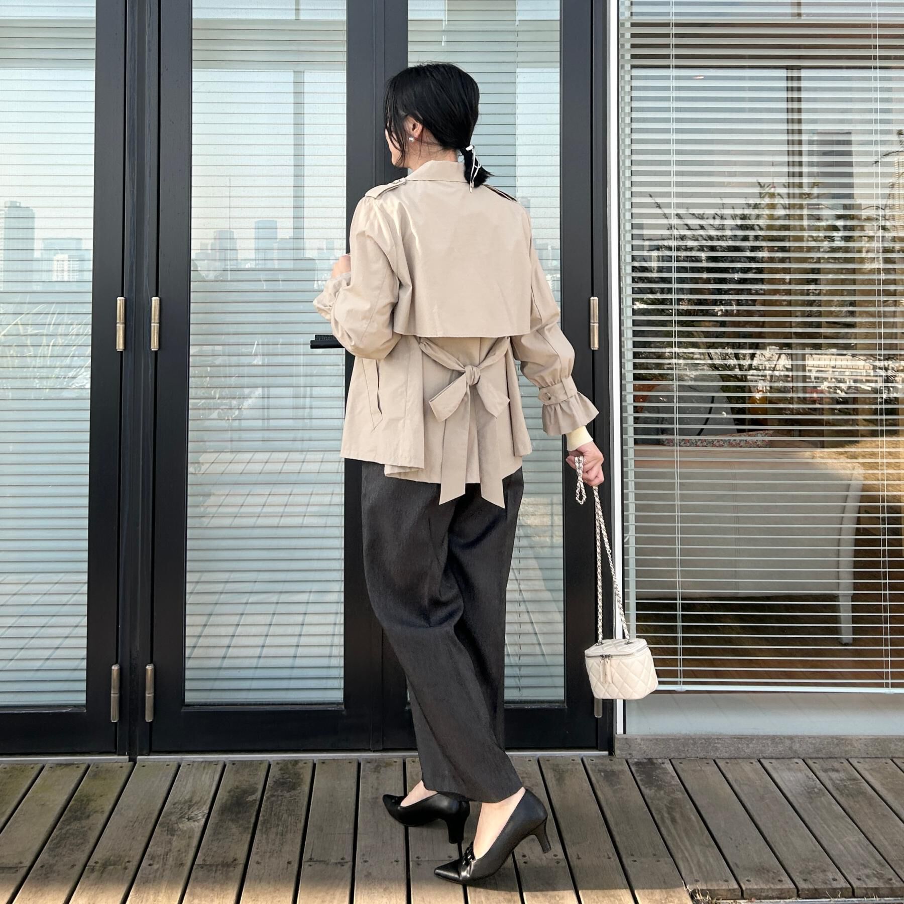 Couture broach「【撥水・洗える】ハーフ トレンチコート」|トレンチコート|