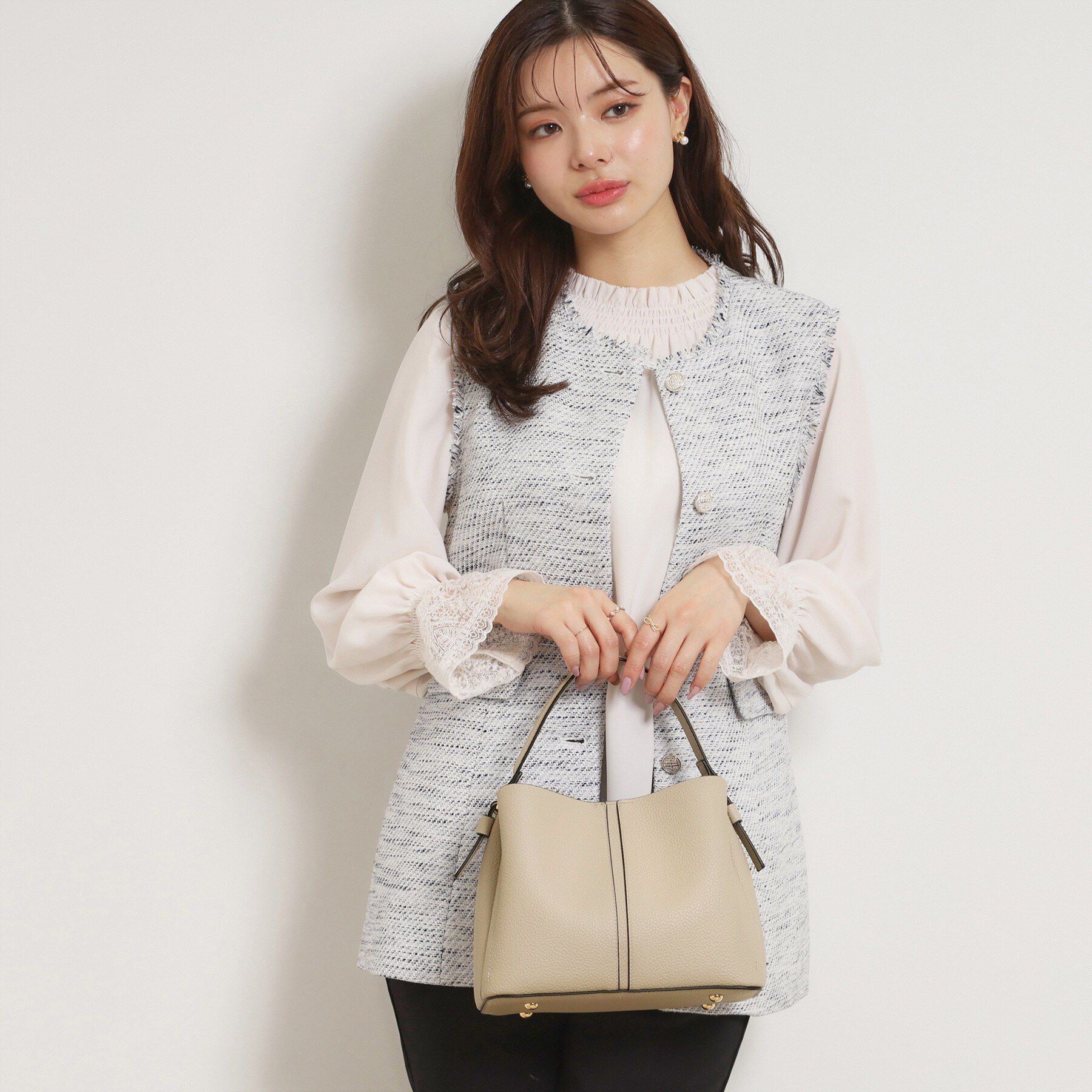 Couture broach「2wayレザー調ハンドバッグ」|ショルダー・メッセンジャー|