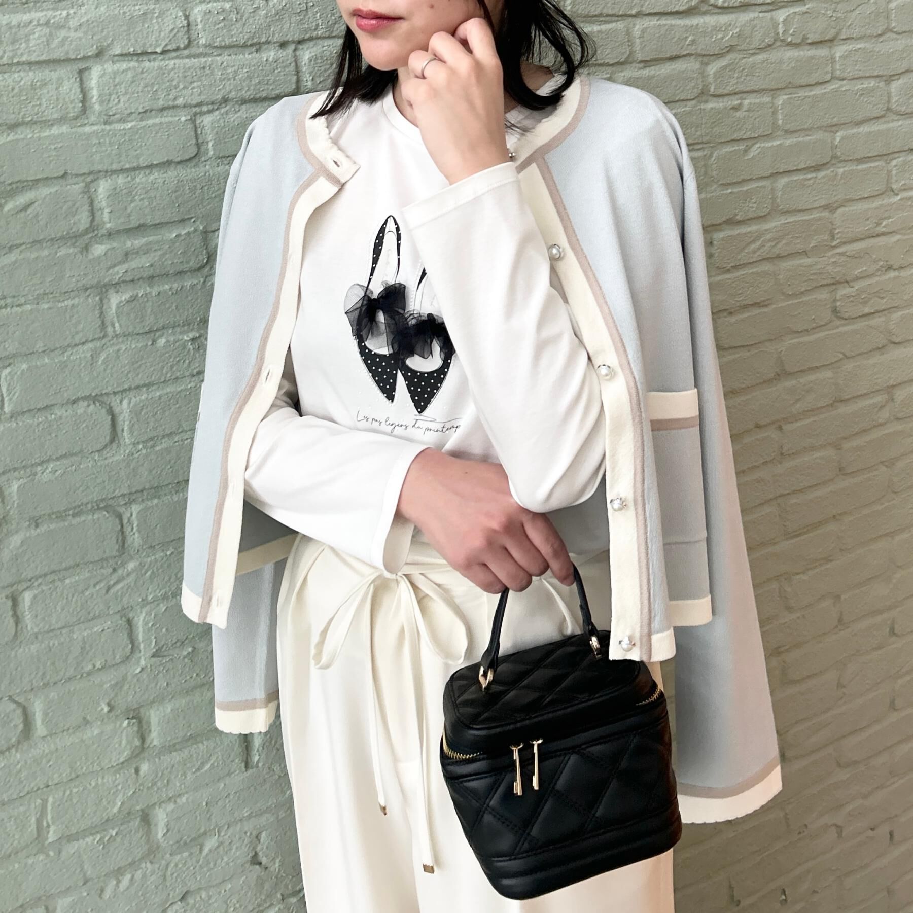 Couture broach「【綿100％・洗える】パリジェンヌ プリントTシャツ」|Tシャツ・カットソー|