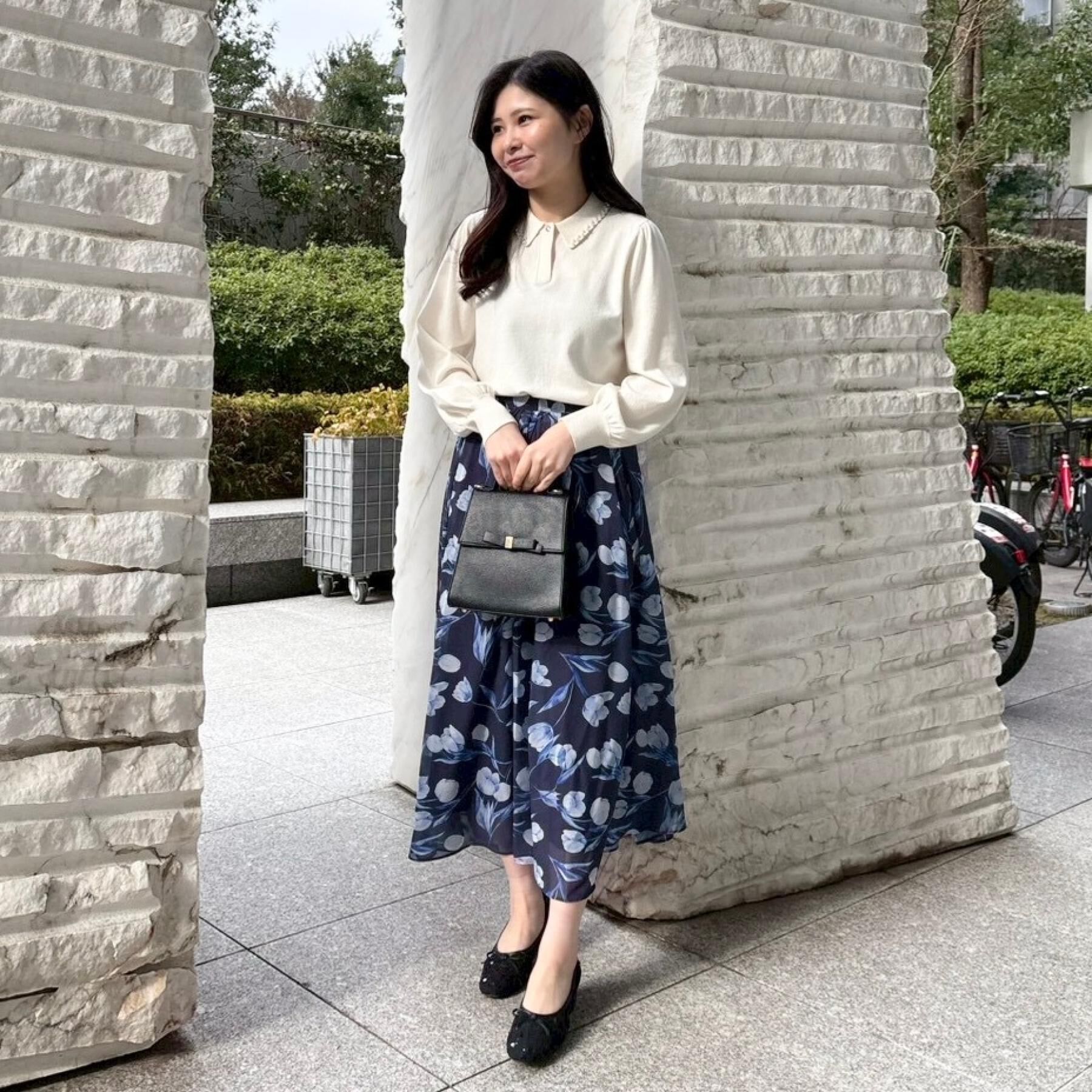 Couture broach「【洗える】チューリップ柄スカート」|スカート|