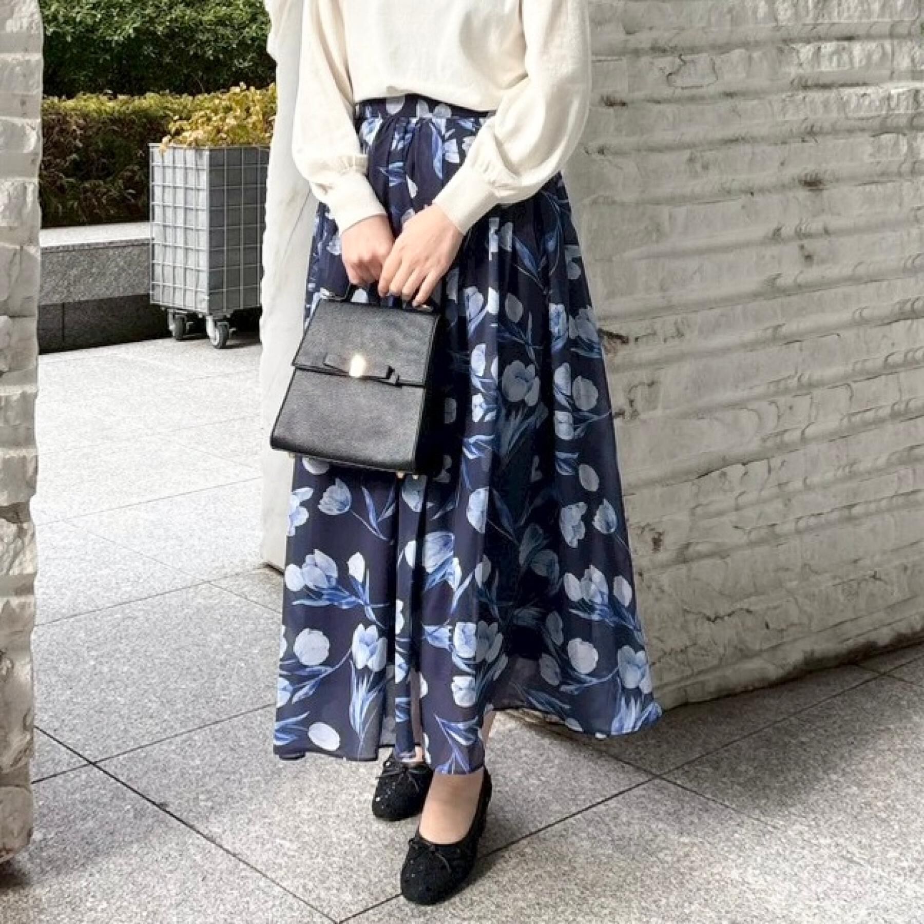 Couture broach「【洗える】チューリップ柄スカート」|スカート|