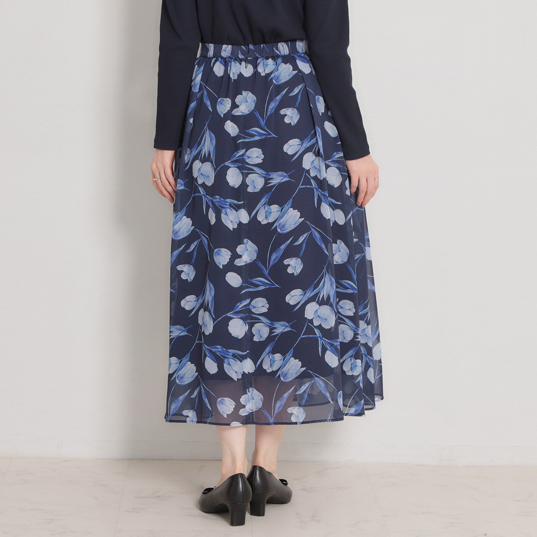 Couture broach「【洗える】チューリップ柄スカート」|スカート|