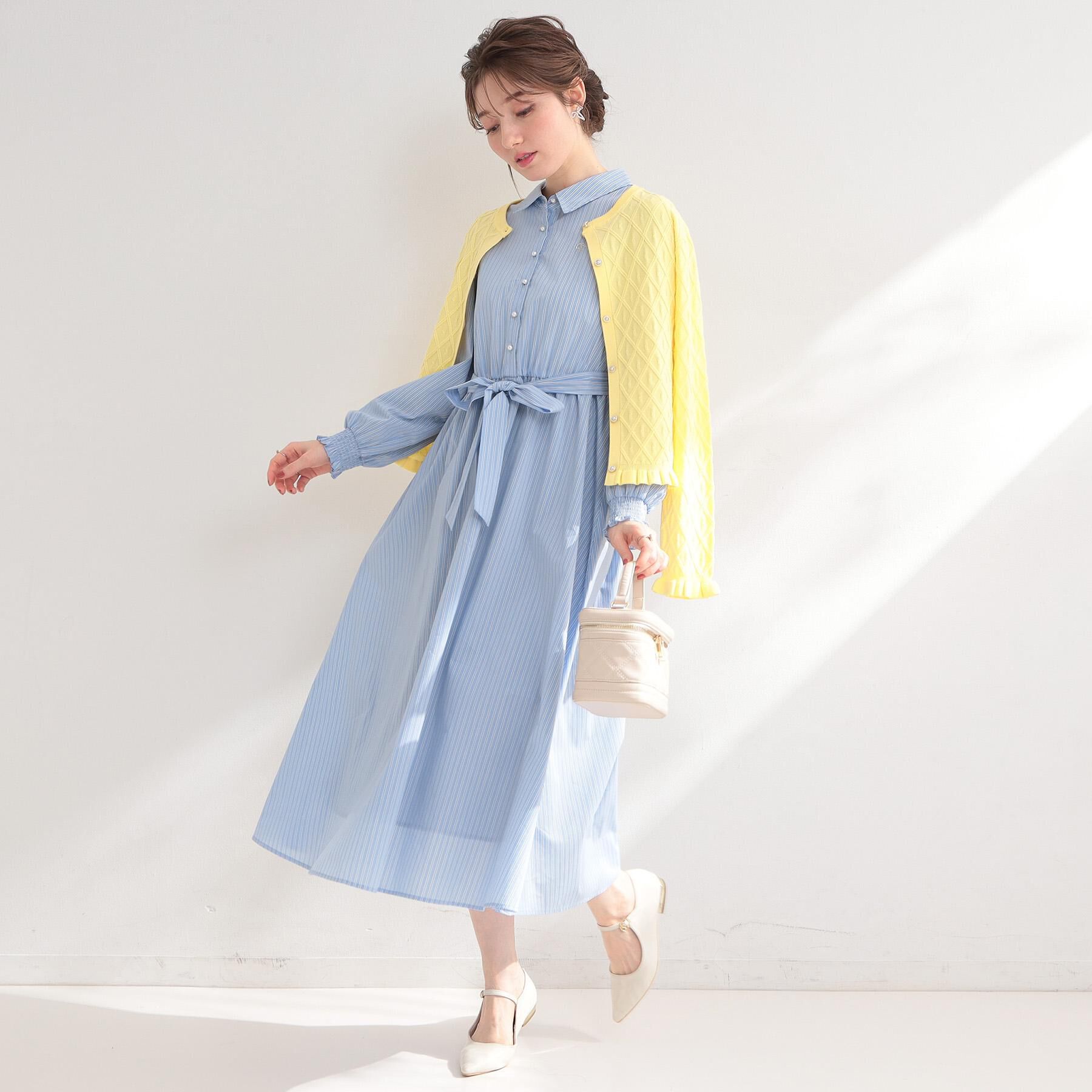 Couture broach「【洗える】ロゴエンブロ シャツワンピース」|ワンピース|