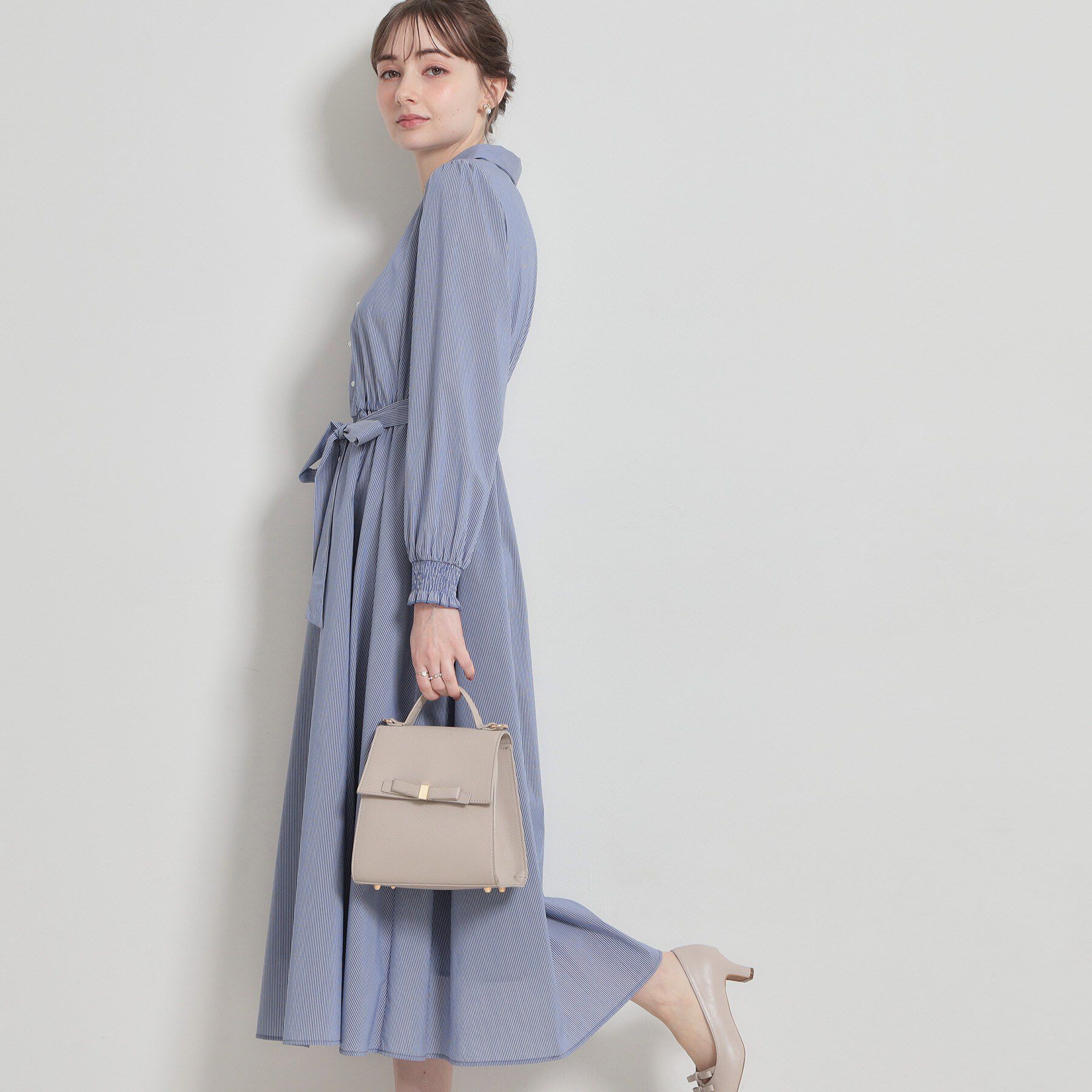 Couture broach「【洗える】ロゴエンブロ シャツワンピース」|ワンピース|