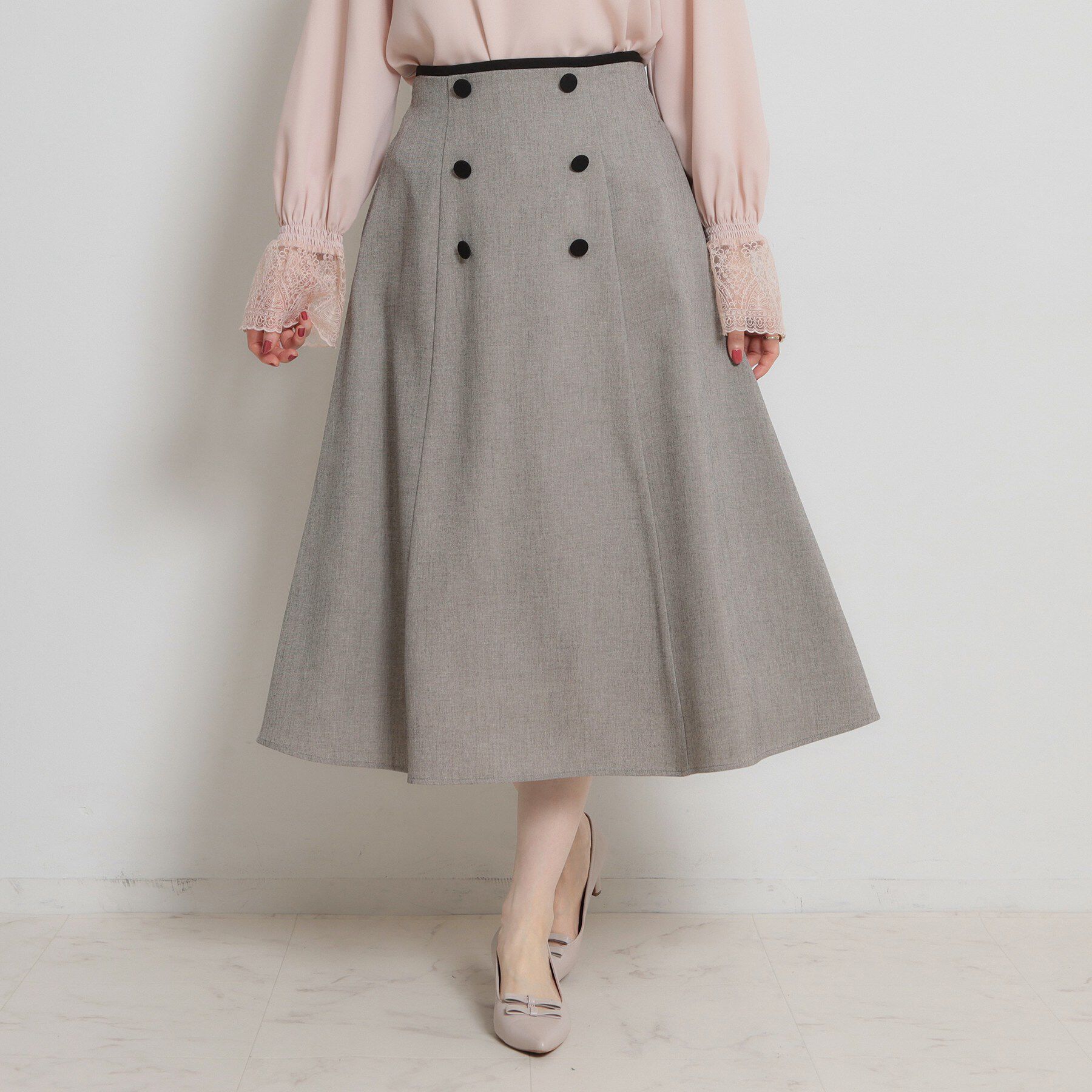 Couture broach「【洗える・通勤】リネンライク サマーツイード スカート」|スカート|