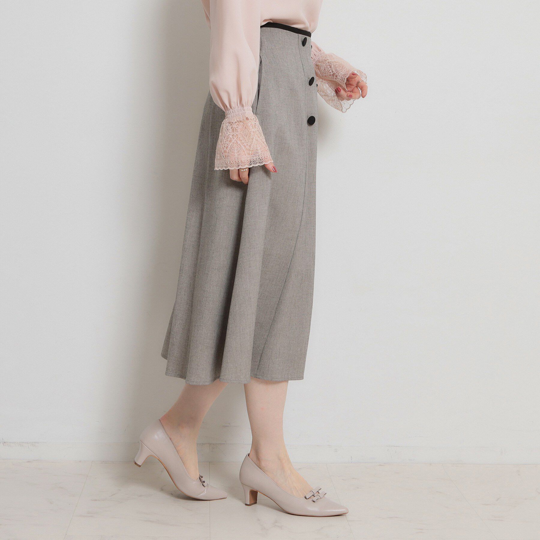 Couture broach「【洗える・通勤】リネンライク サマーツイード スカート」|スカート|