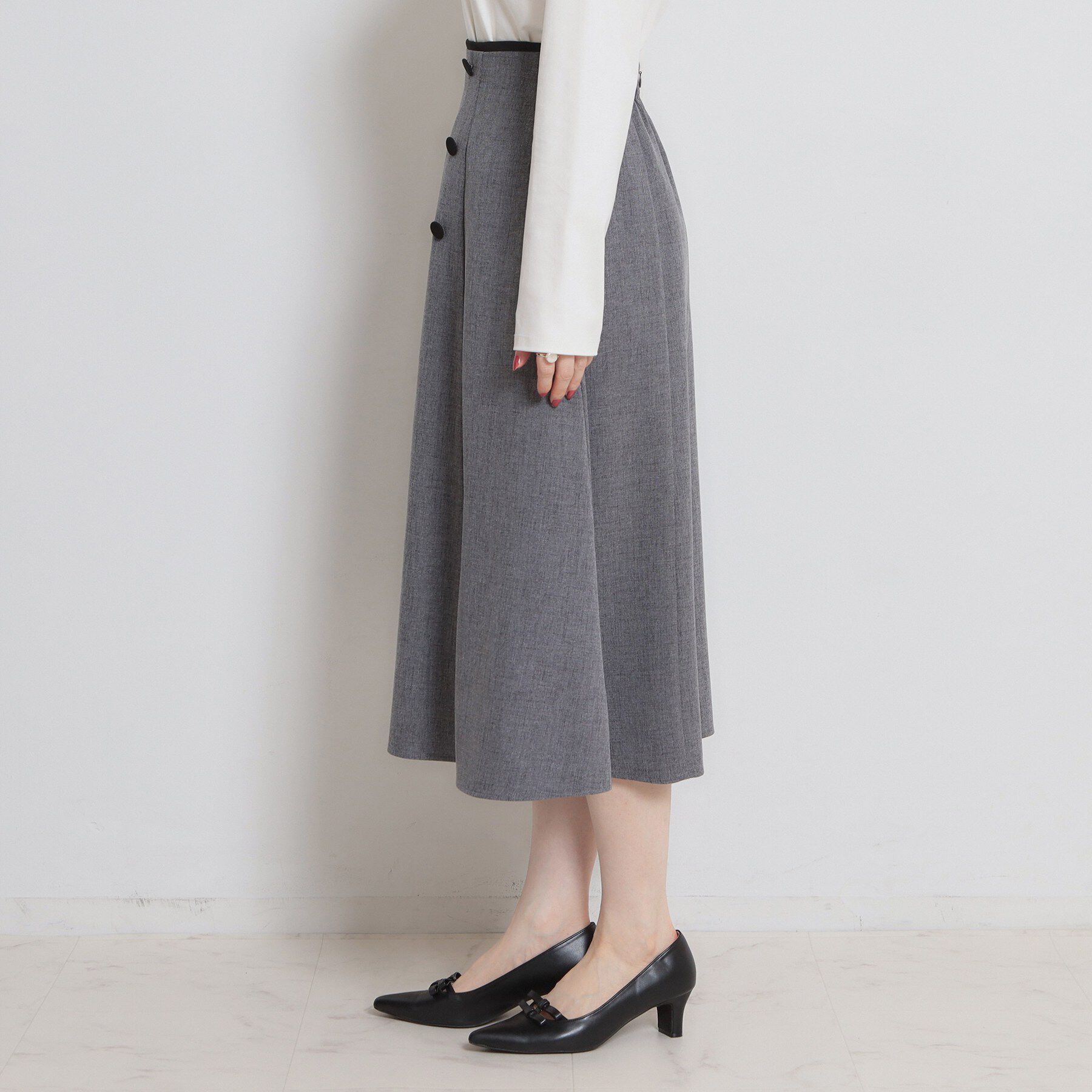 Couture broach「【洗える・通勤】リネンライク サマーツイード スカート」|スカート|