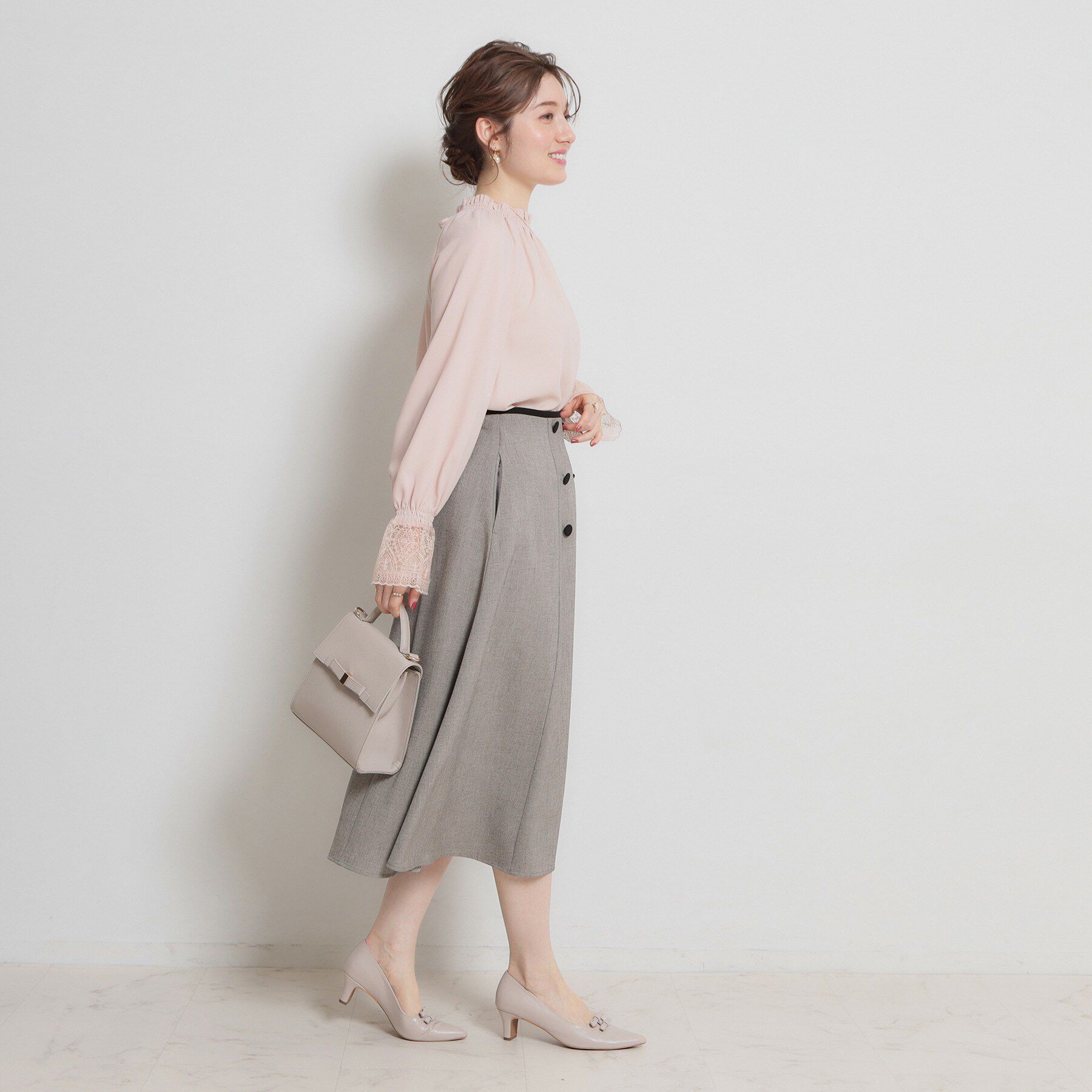 Couture broach「【洗える・通勤】リネンライク サマーツイード スカート」|スカート|
