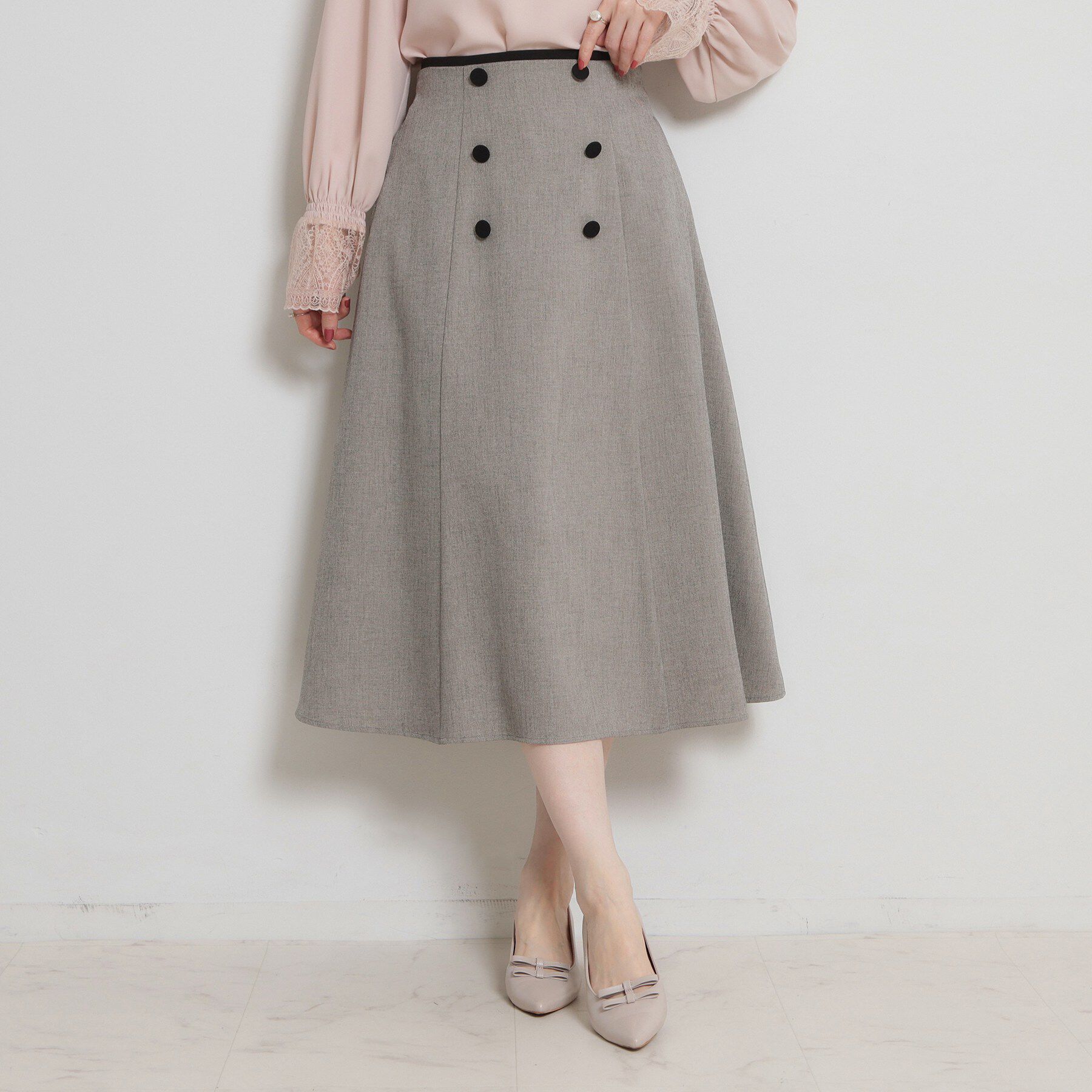 Couture broach「【洗える・通勤】リネンライク サマーツイード スカート」|スカート|ベージュ(052)