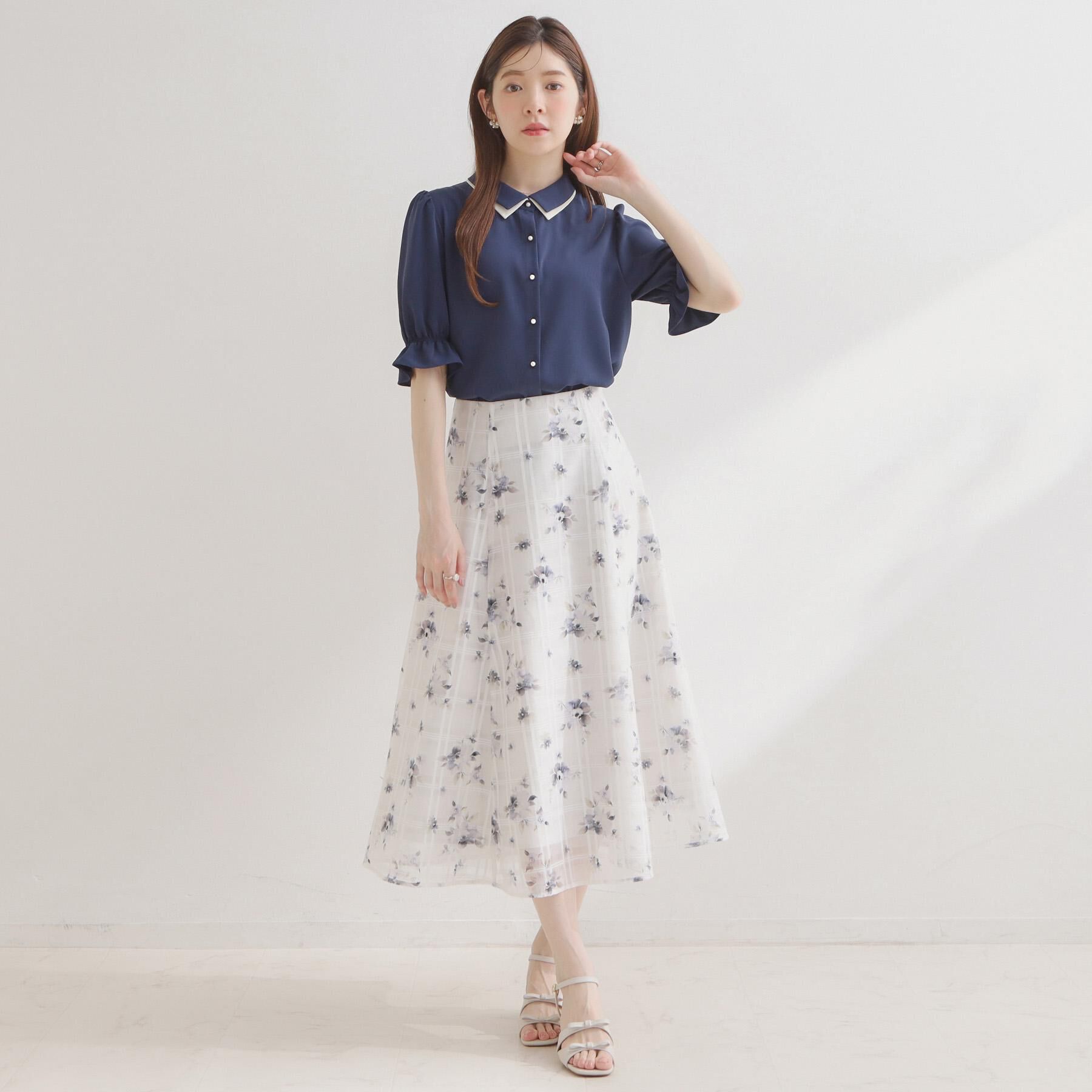 Couture broach「【通勤】ダブルカラー ブラウス」|シャツ・ブラウス|