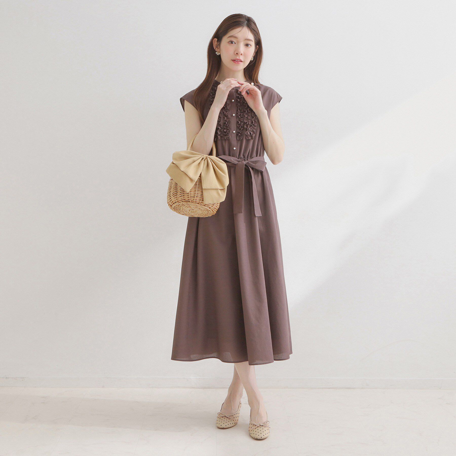 Couture broach「BIGリボン付きラタンバッグ」|ハンドバッグ|