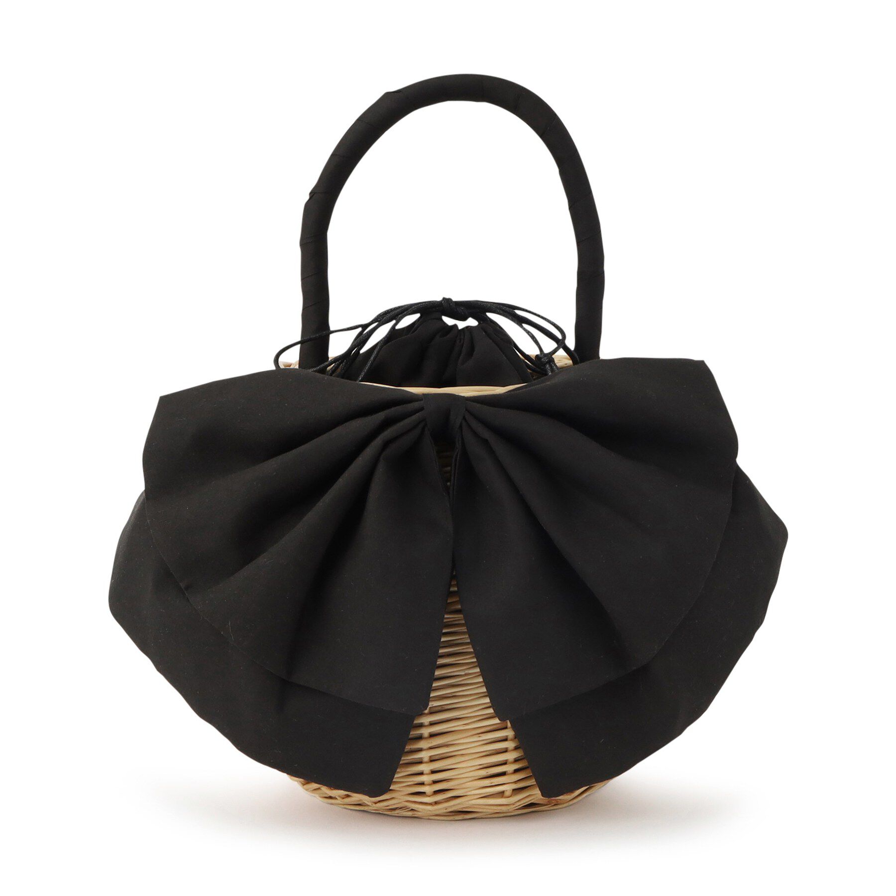 Couture broach「BIGリボン付きラタンバッグ」|ハンドバッグ|