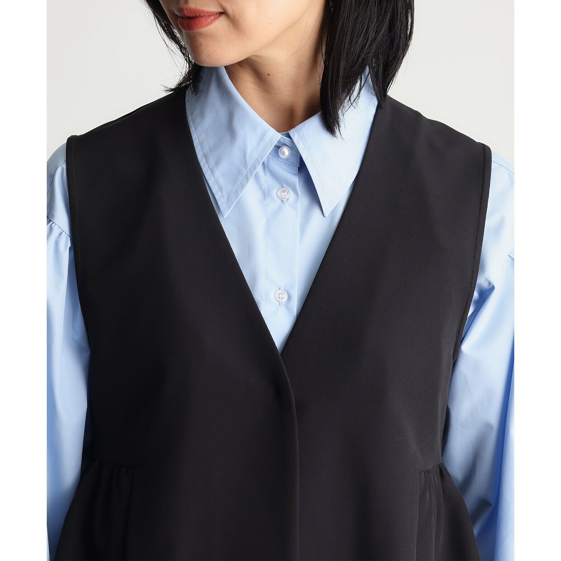 THE SHOP TK「【汚れ＆シワが付きにくい/セレモニー/通勤】ダブルクロスジレ/洗濯機OK」|ベスト・ジレ|