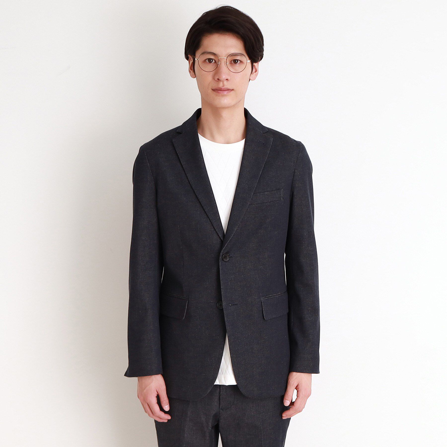 THE SHOP TK「エバーデニムジャケット セットアップ可／洗える／ストレッチ」|テーラードジャケット|