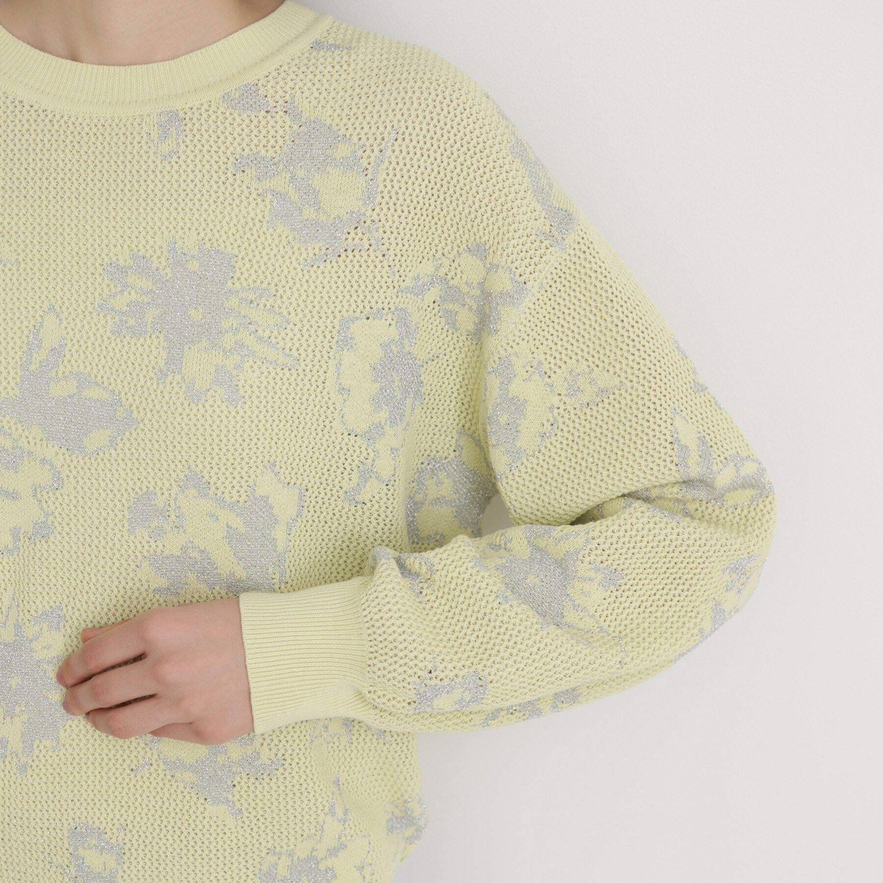 THE SHOP TK「花柄ジャカードニット【洗濯機OK】」|ニット・セーター|