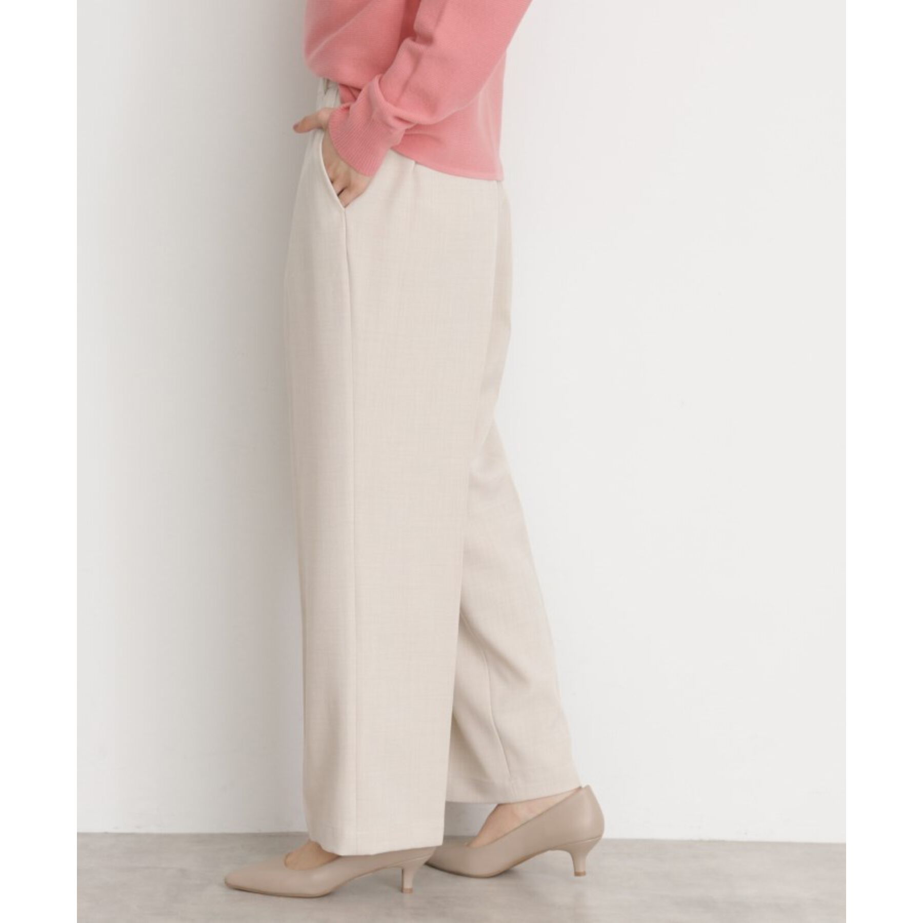 THE SHOP TK「【CAVIAN】ベーシックワイドパンツ/洗濯機OK」|その他|ライトベージュ(05