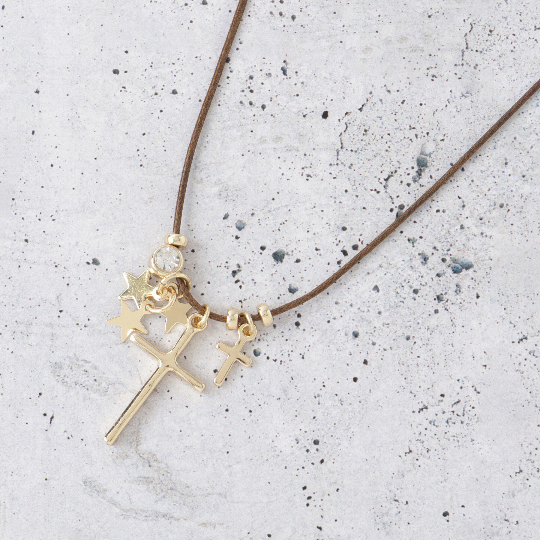 THE SHOP TK「蝋引きクロスチョーカー」|ネックレス|