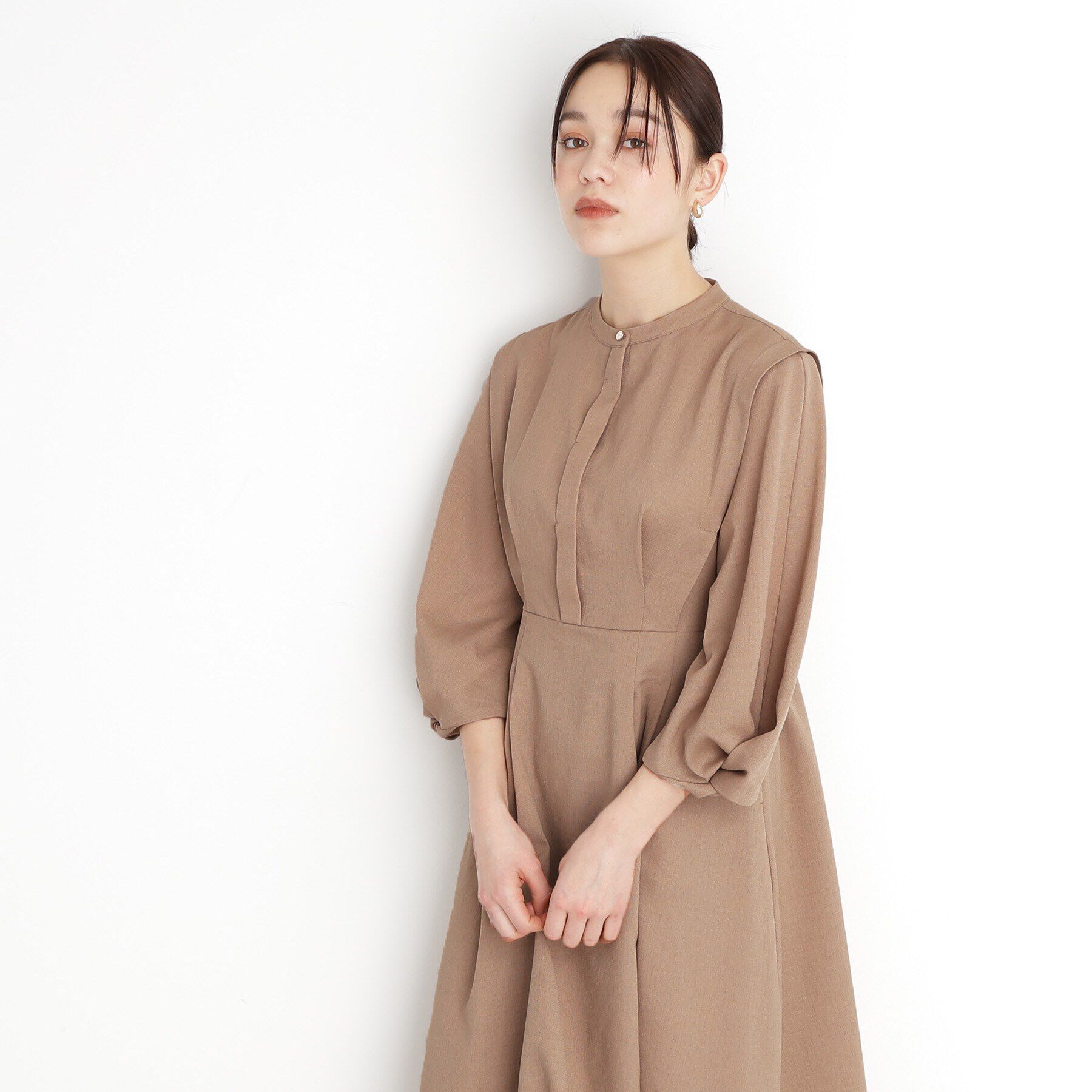 THE SHOP TK「麻調メッシュワンピース【洗える】」|ワンピース|
