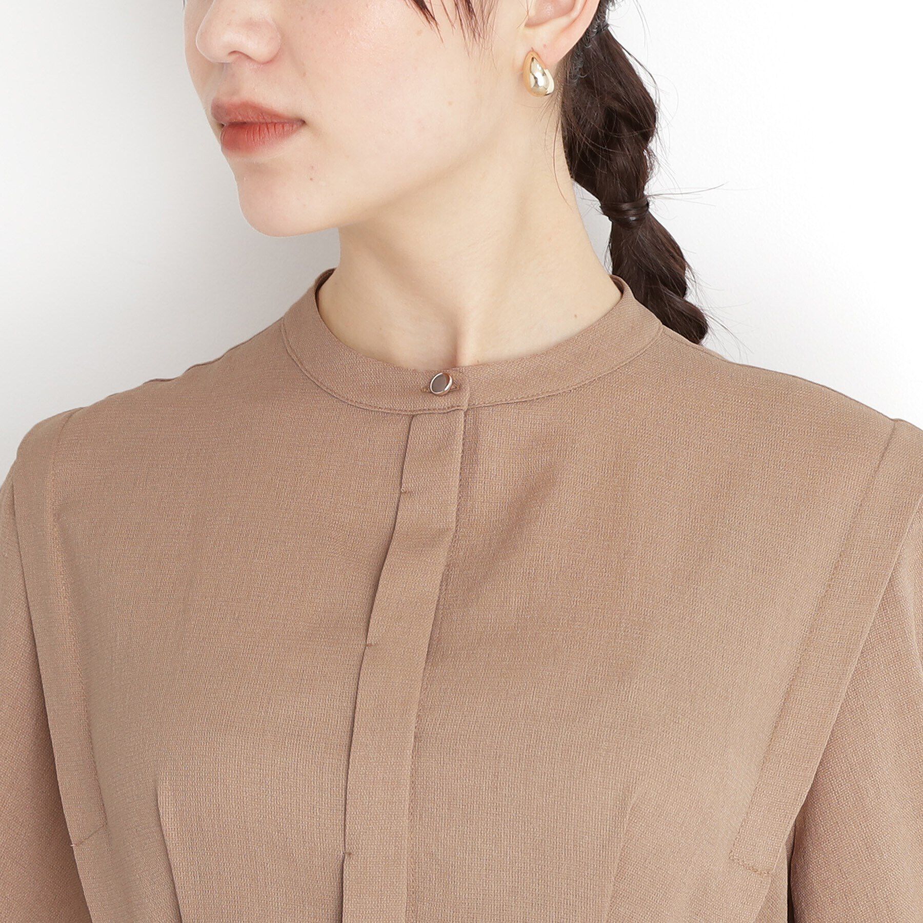 THE SHOP TK「麻調メッシュワンピース【洗える】」|ワンピース|