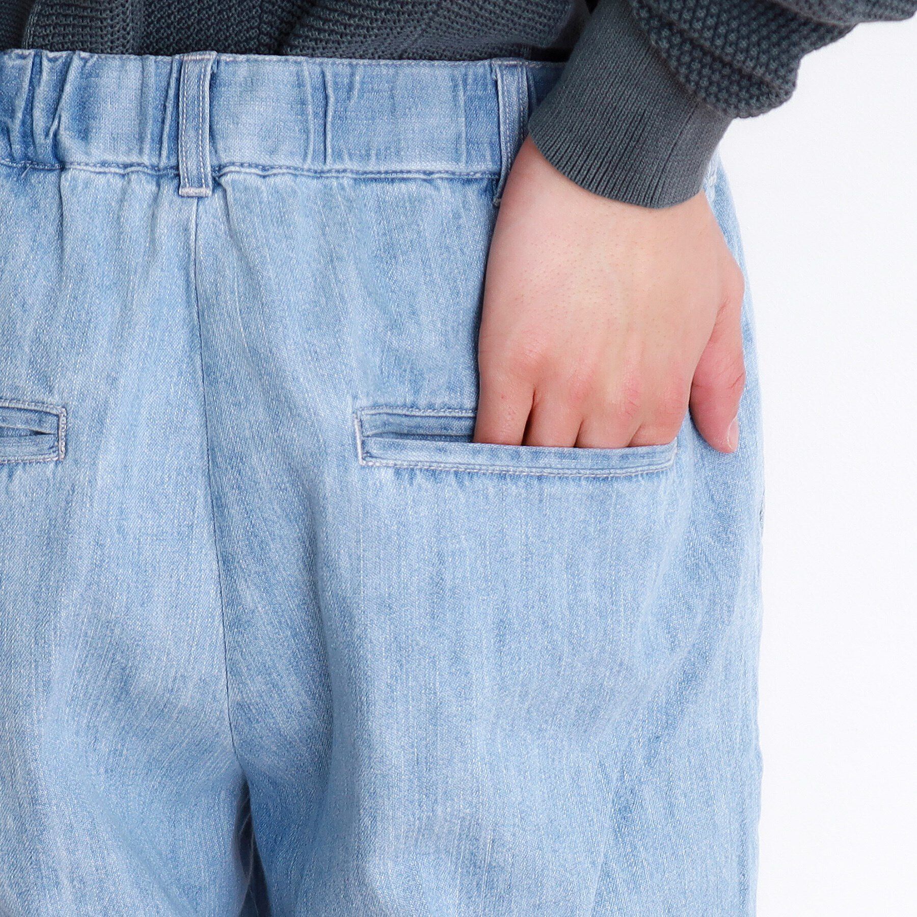 THE SHOP TK「綿麻デニムワイドイージーパンツ　セットアップ可」|その他|