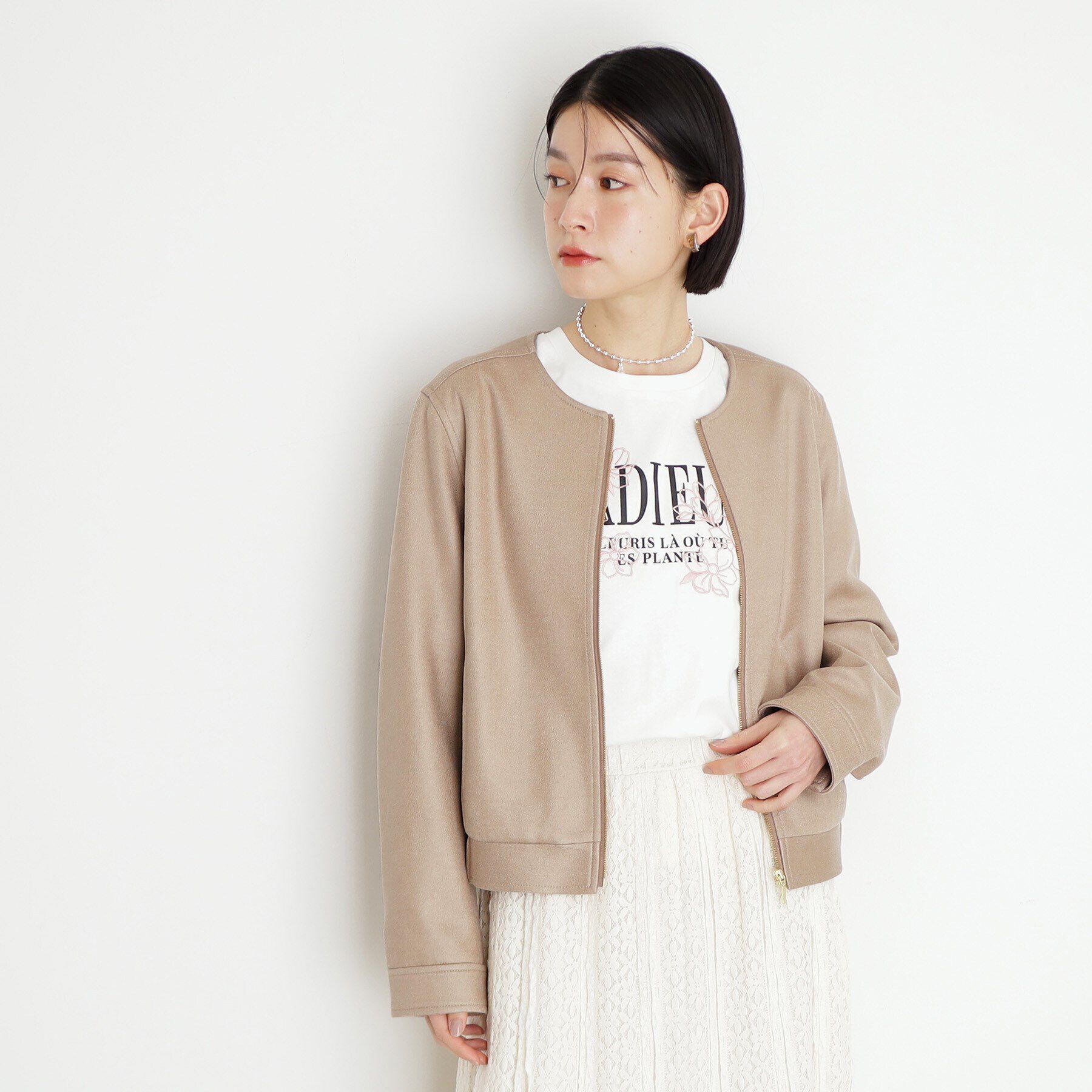 THE SHOP TK「ノーカラーブルゾン」|ブルゾン・スタジャン|