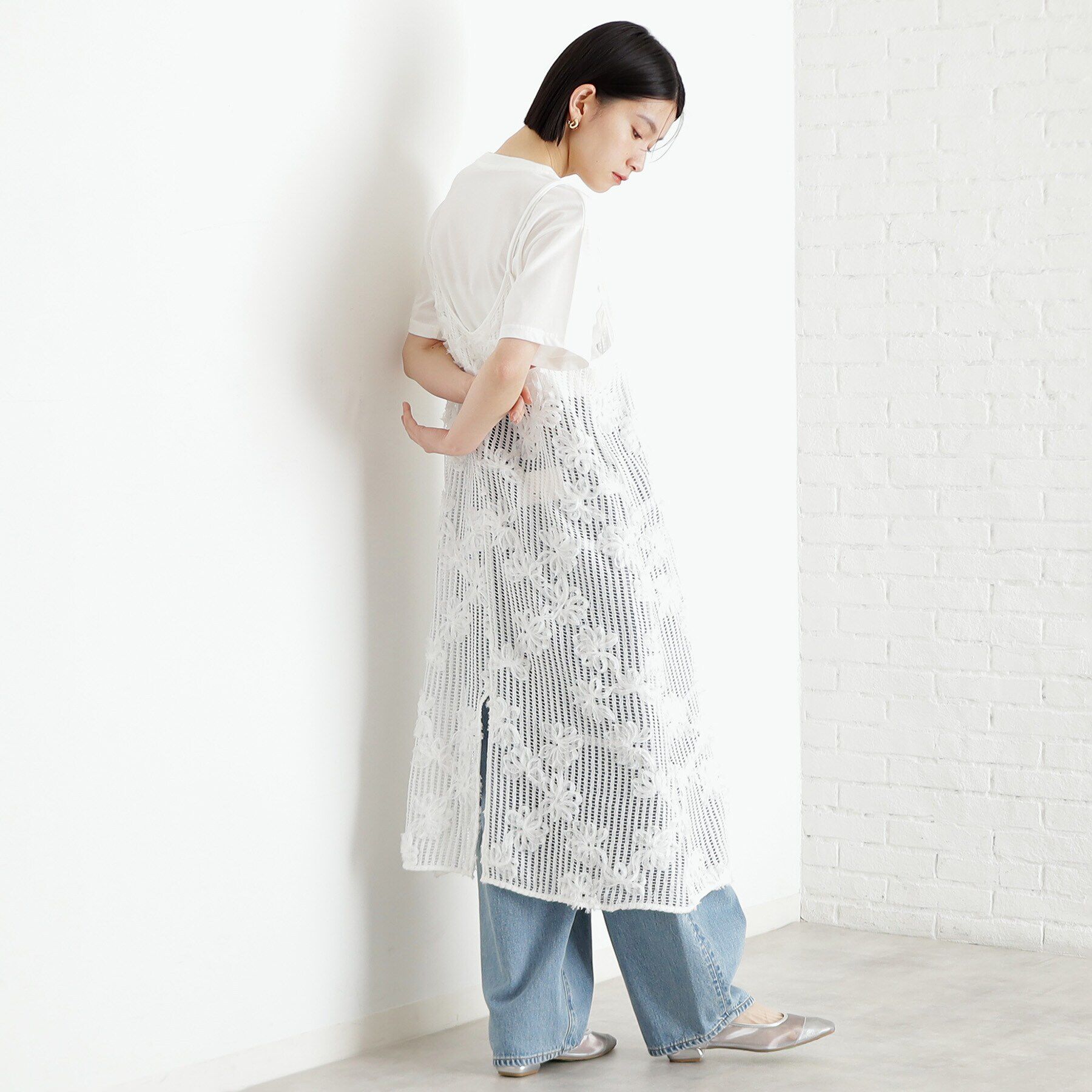 THE SHOP TK「3Dレースキャミワンピ」|ワンピース|