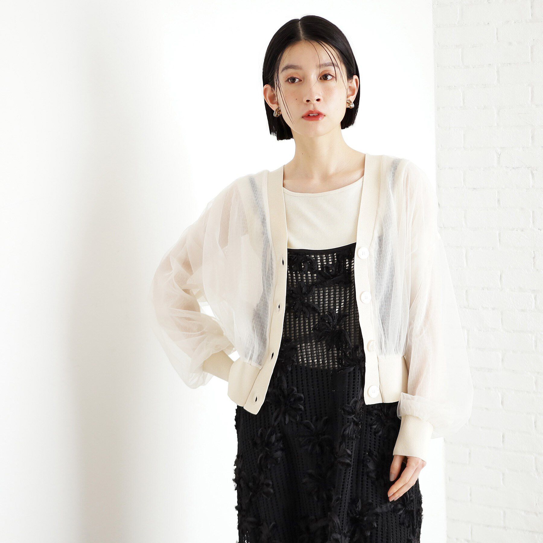 THE SHOP TK「3Dレースキャミワンピ」|ワンピース|