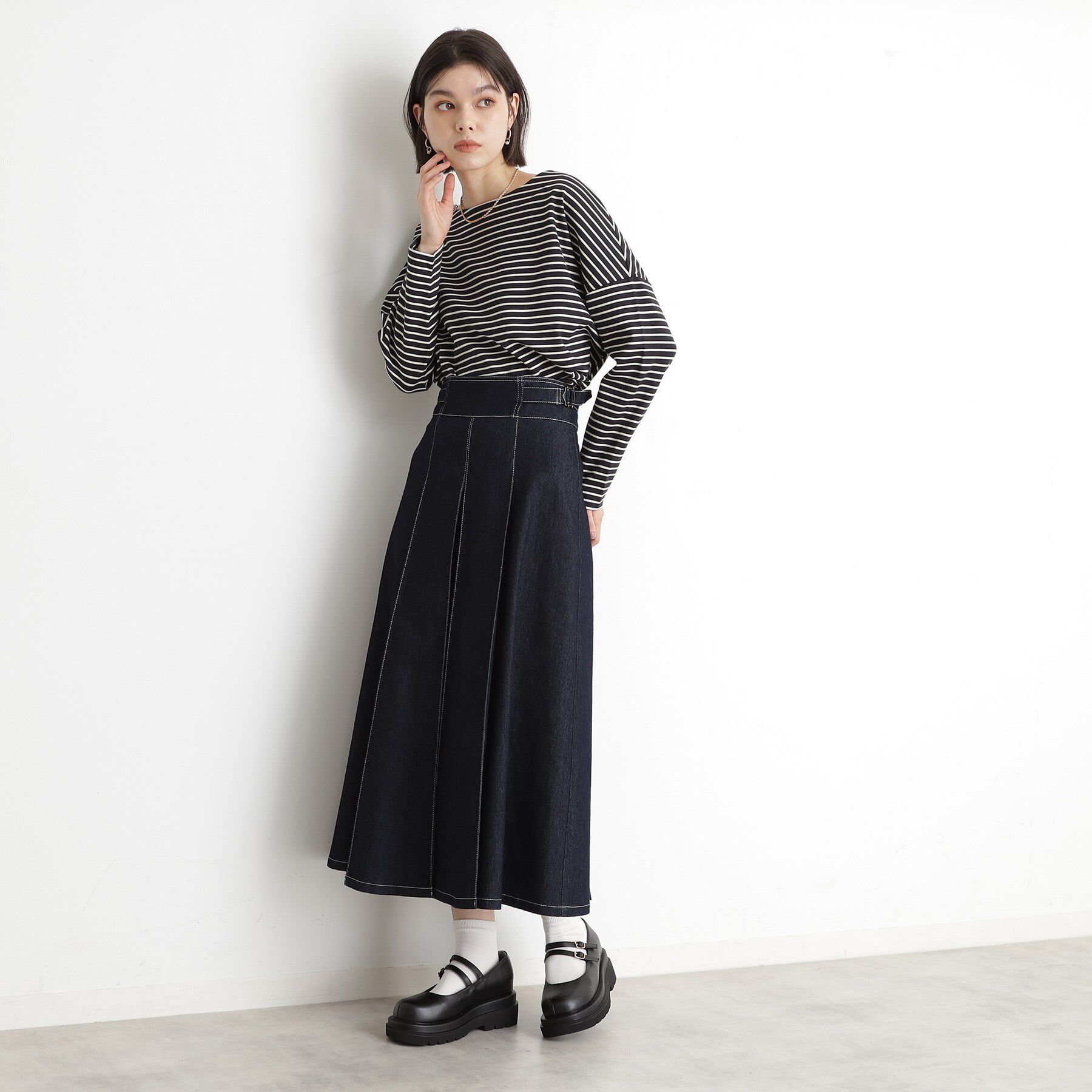 THE SHOP TK「ダブルストラップ厚底シューズ」|パンプス|