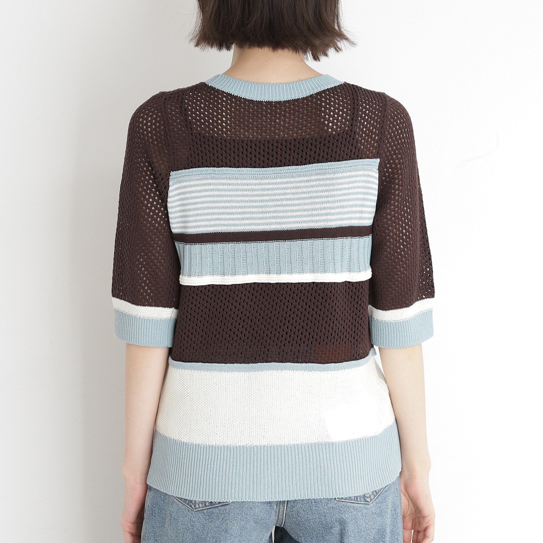 THE SHOP TK「マルチボーダートップス【洗える】」|ニット・セーター|