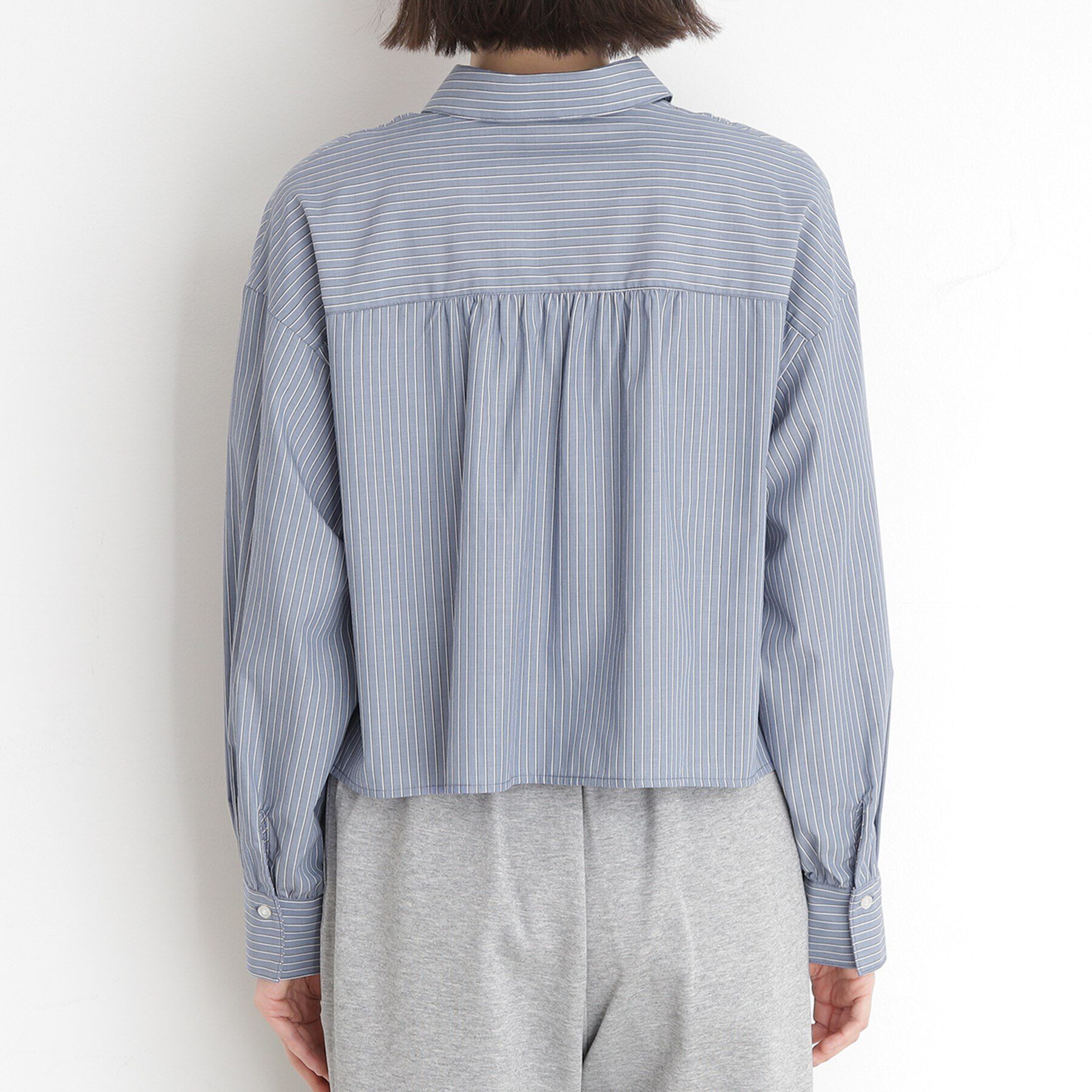 THE SHOP TK「リボンギャザーシャツ【洗濯機OK】」|シャツ・ブラウス|