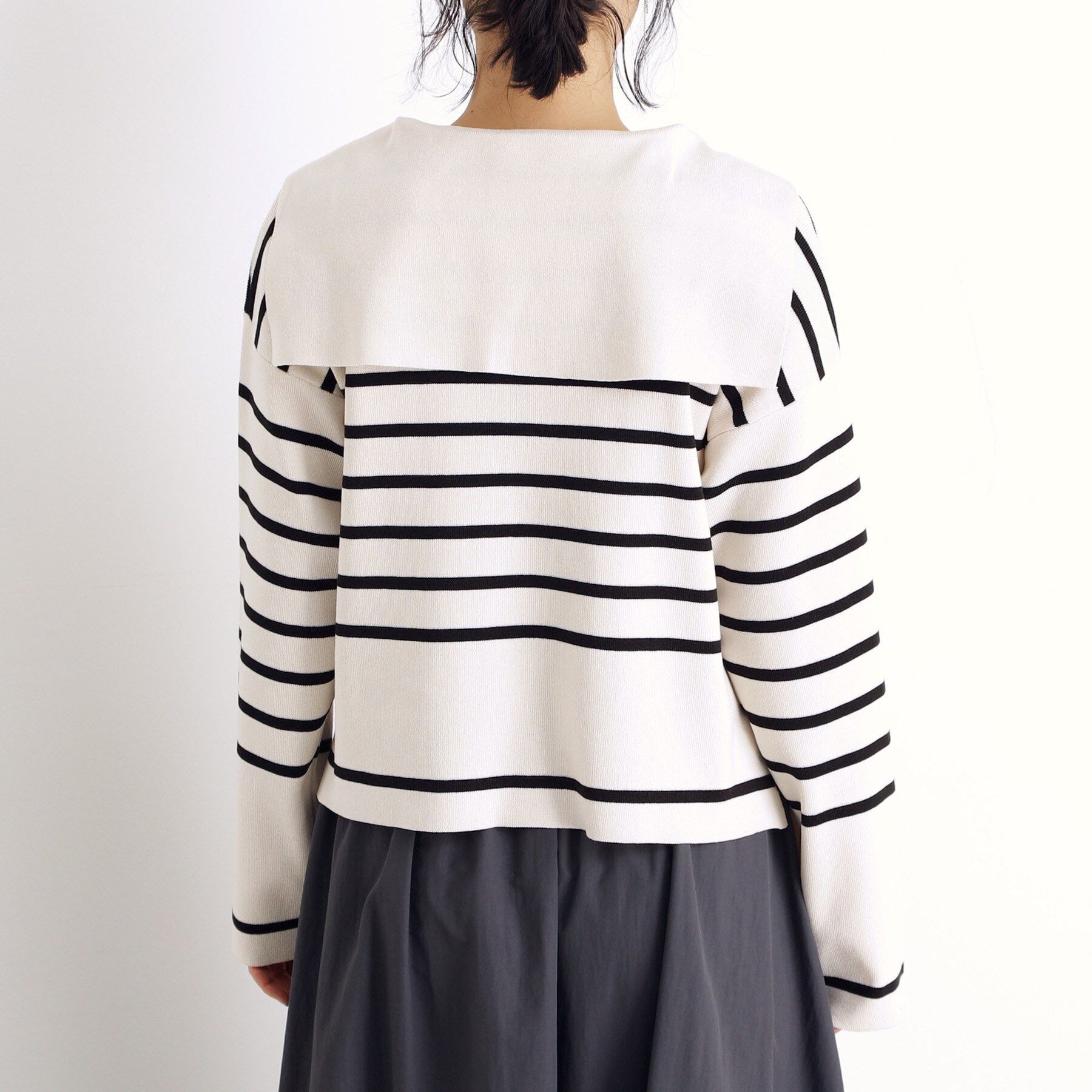 THE SHOP TK「セーラーカラートップス【洗える】」|ニット・セーター|