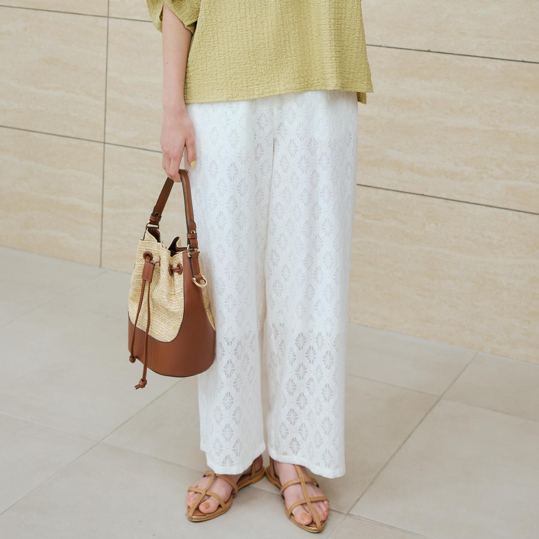 THE SHOP TK「レースワイドパンツ【洗濯機OK】」|その他|