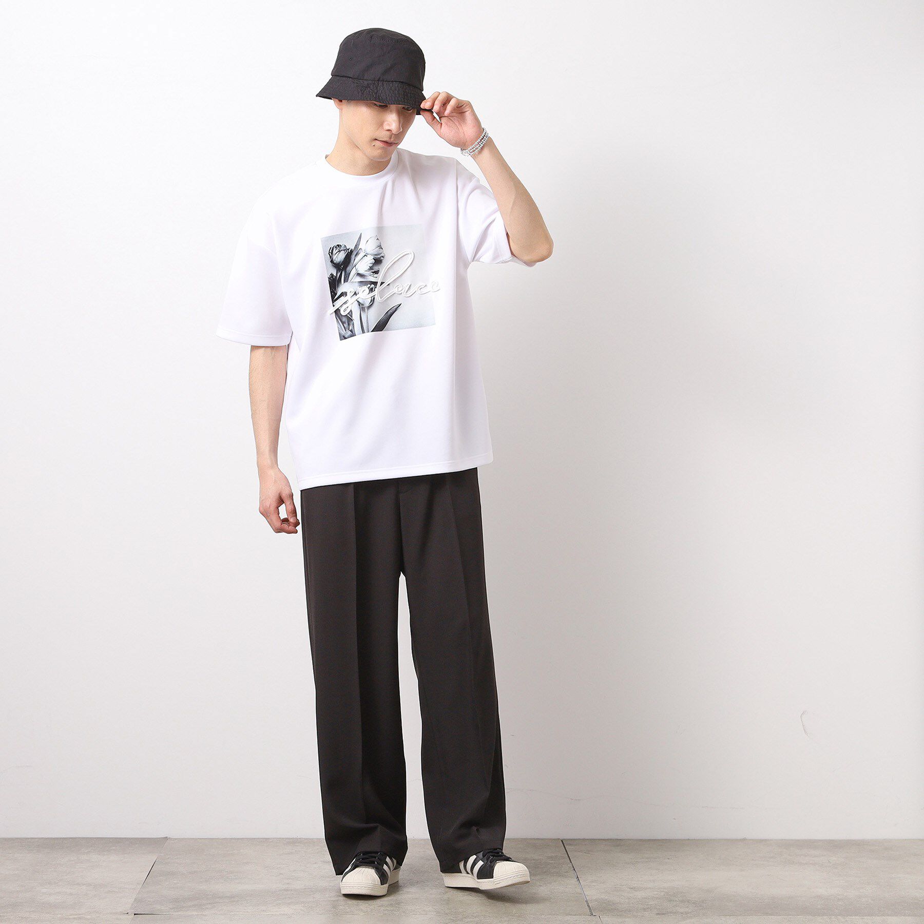 THE SHOP TK「コード刺繍フォト半袖Tシャツ」|Tシャツ・カットソー|