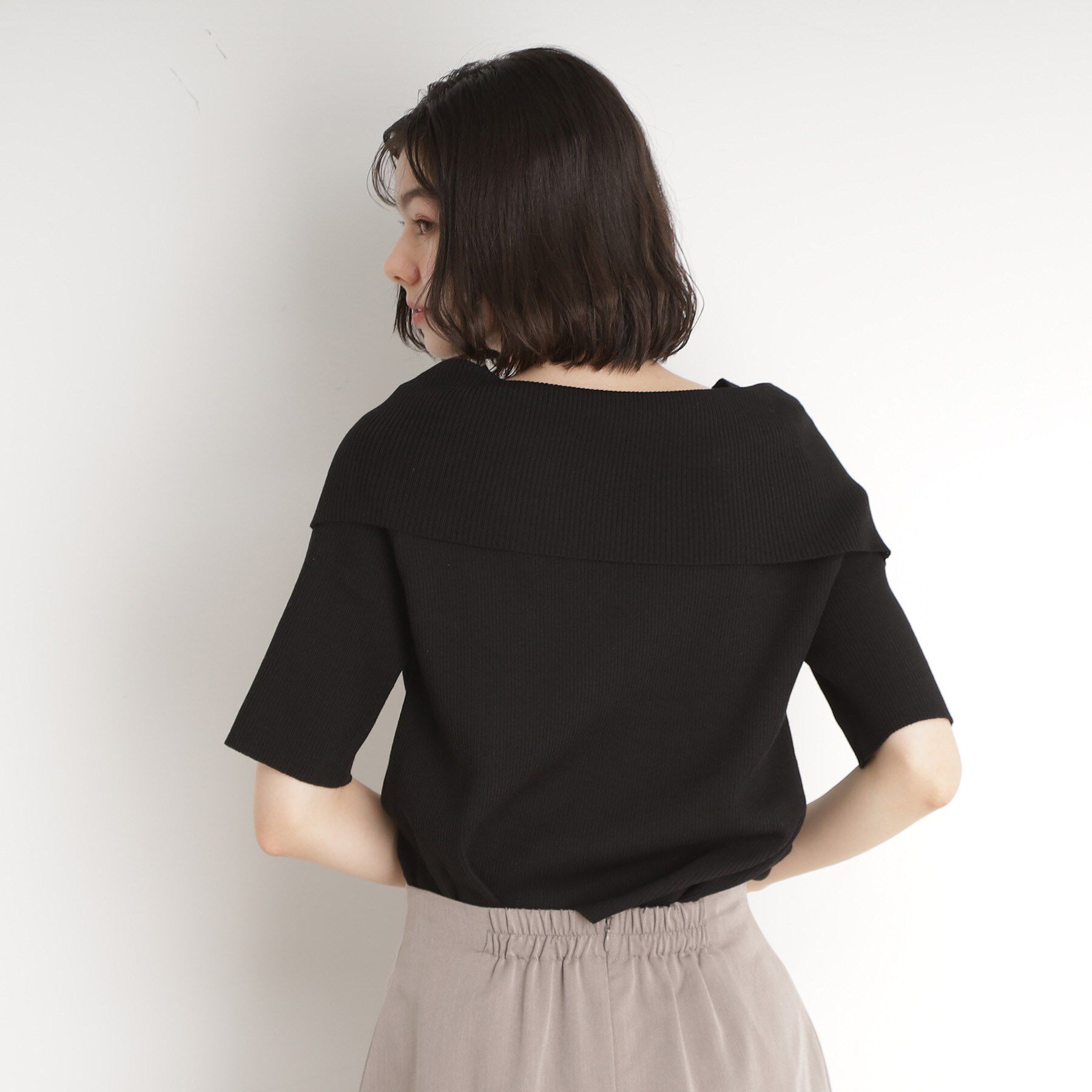 THE SHOP TK「オフショルダーニット【洗濯機OK】」|ニット・セーター|
