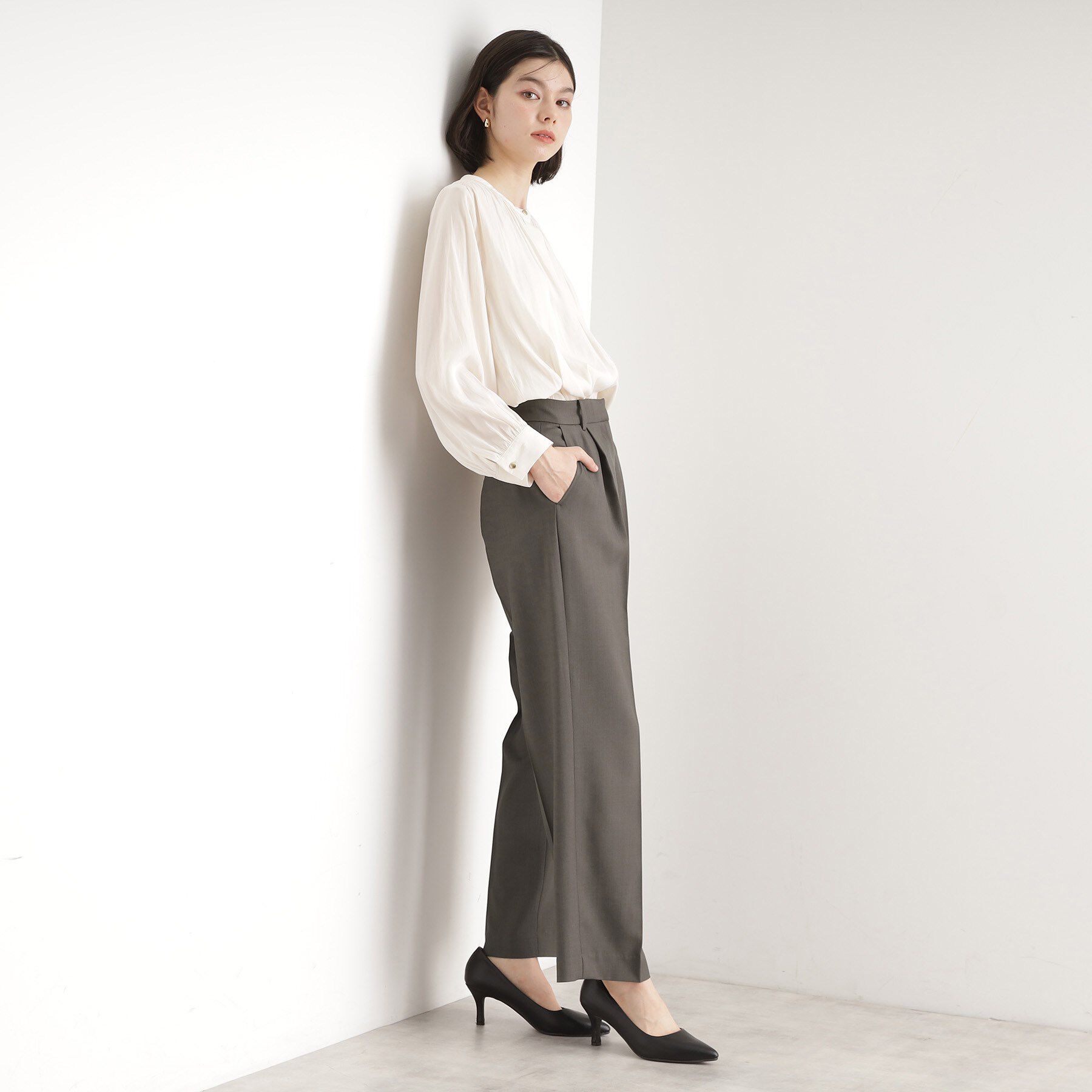 THE SHOP TK「【セットアップ可】セミワイドパンツ/洗える」|その他|