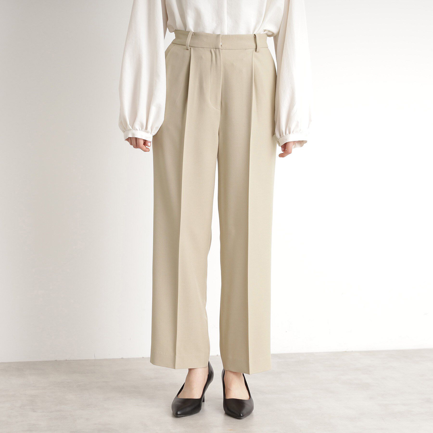 THE SHOP TK「【セットアップ可】セミワイドパンツ/洗える」|その他|