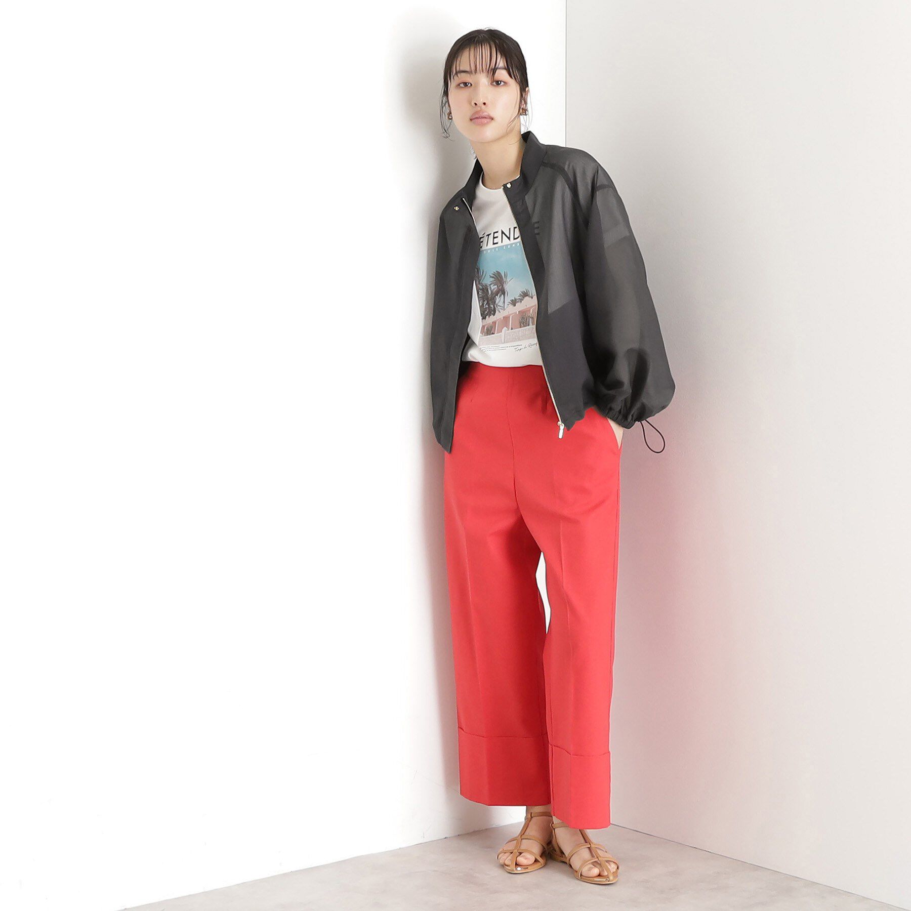 THE SHOP TK「シアースタンドカラーブルゾン【洗える】」|ブルゾン・スタジャン|