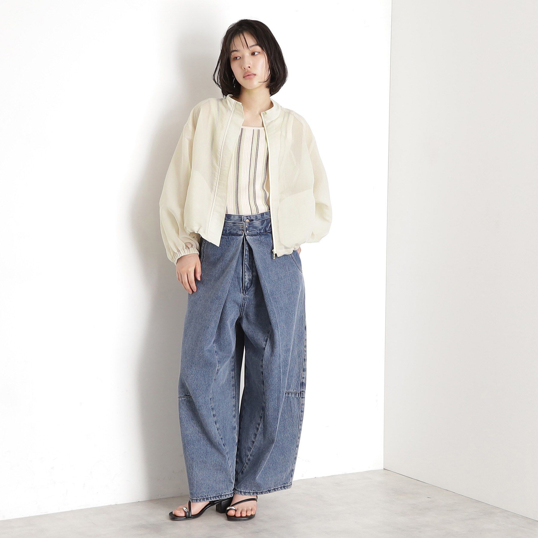 THE SHOP TK「シアースタンドカラーブルゾン【洗える】」|ブルゾン・スタジャン|