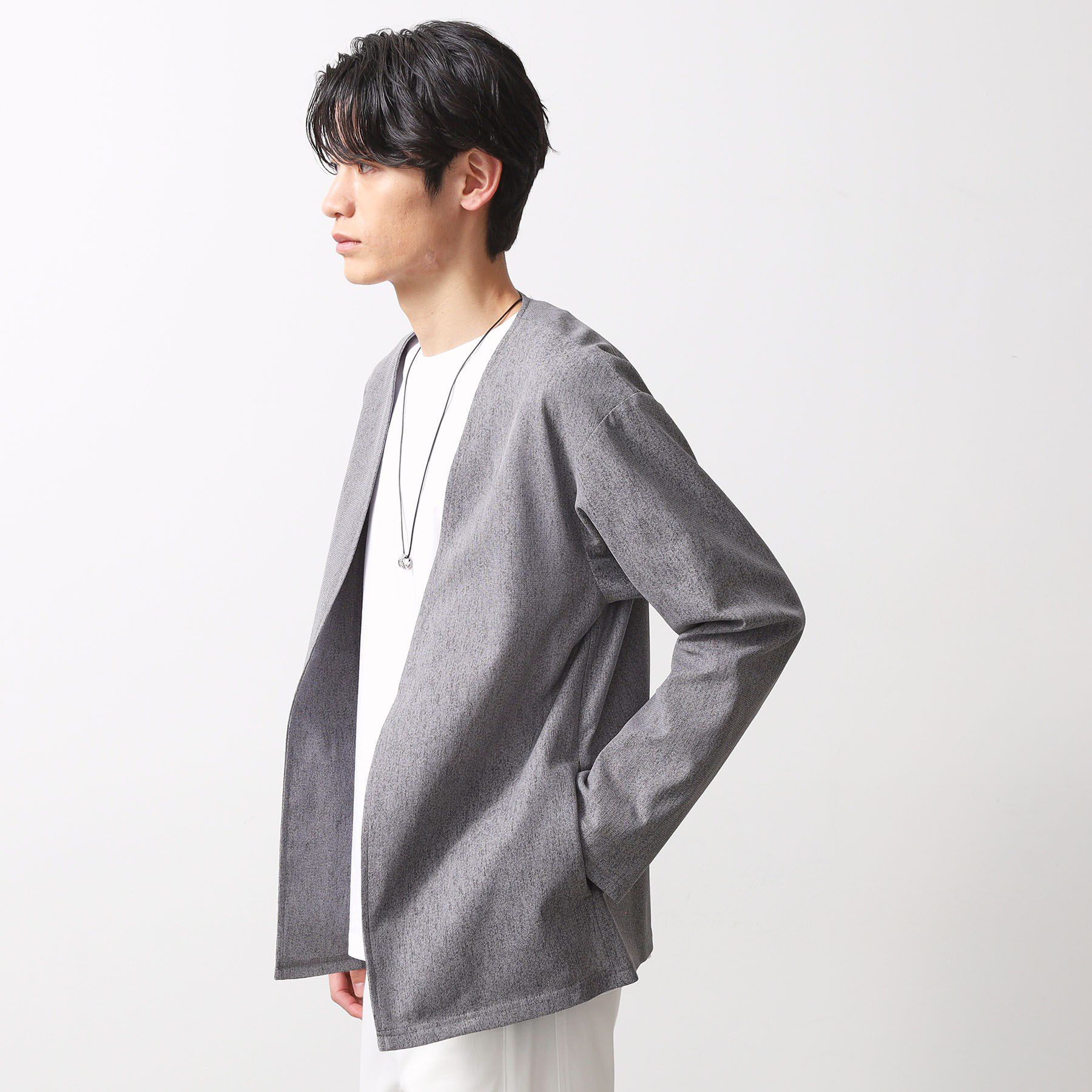 THE SHOP TK「シャリルジャージカーディガン 洗濯機OK/吸水速乾/イージーケア/セットアップ可」|カーディガン|