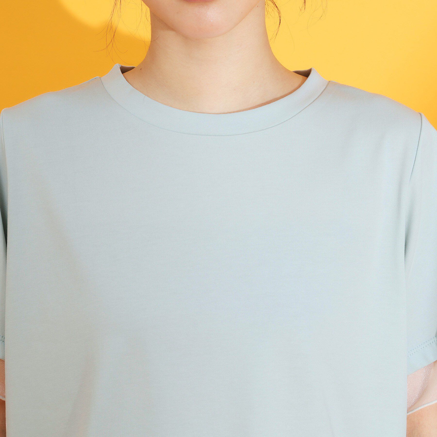 THE SHOP TK「【再入荷】袖シアーTシャツ【接触冷感/UV/洗濯機OK】」|Tシャツ・カットソー|