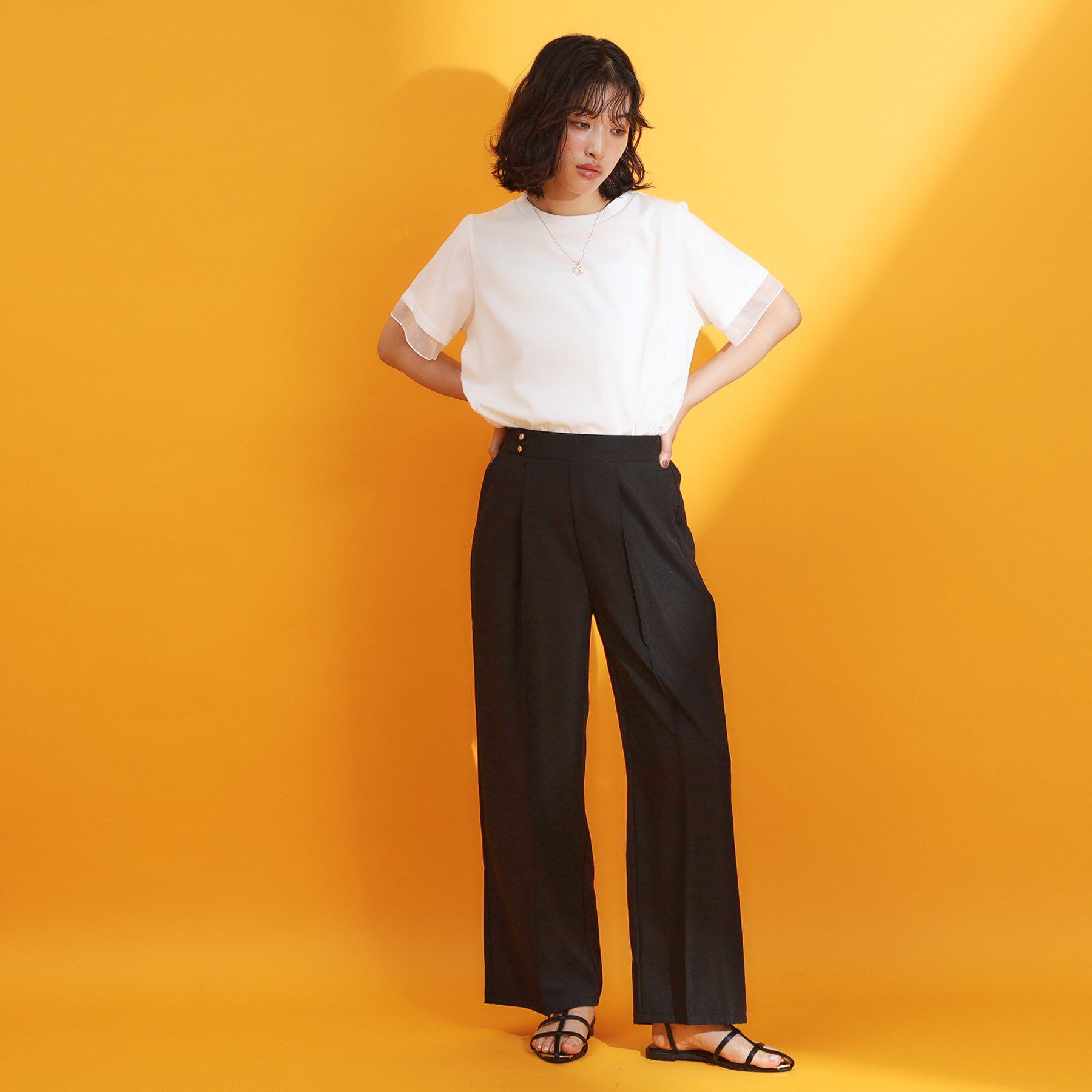 THE SHOP TK「【再入荷】袖シアーTシャツ【接触冷感/UV/洗濯機OK】」|Tシャツ・カットソー|