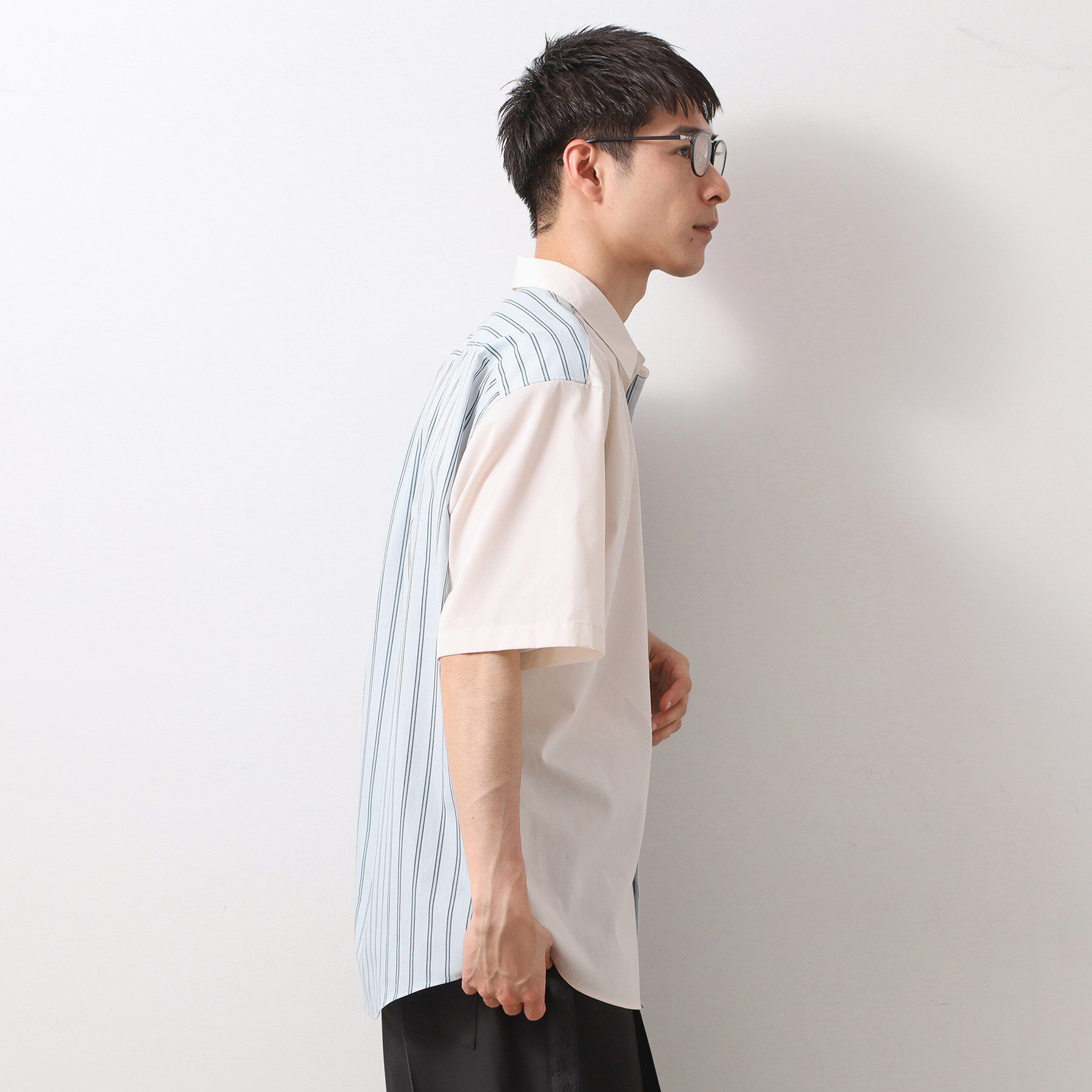 THE SHOP TK「ブロードパネルストライプ半袖シャツ 洗濯機OK／サスティナブル素材」|シャツ・ブラウス|